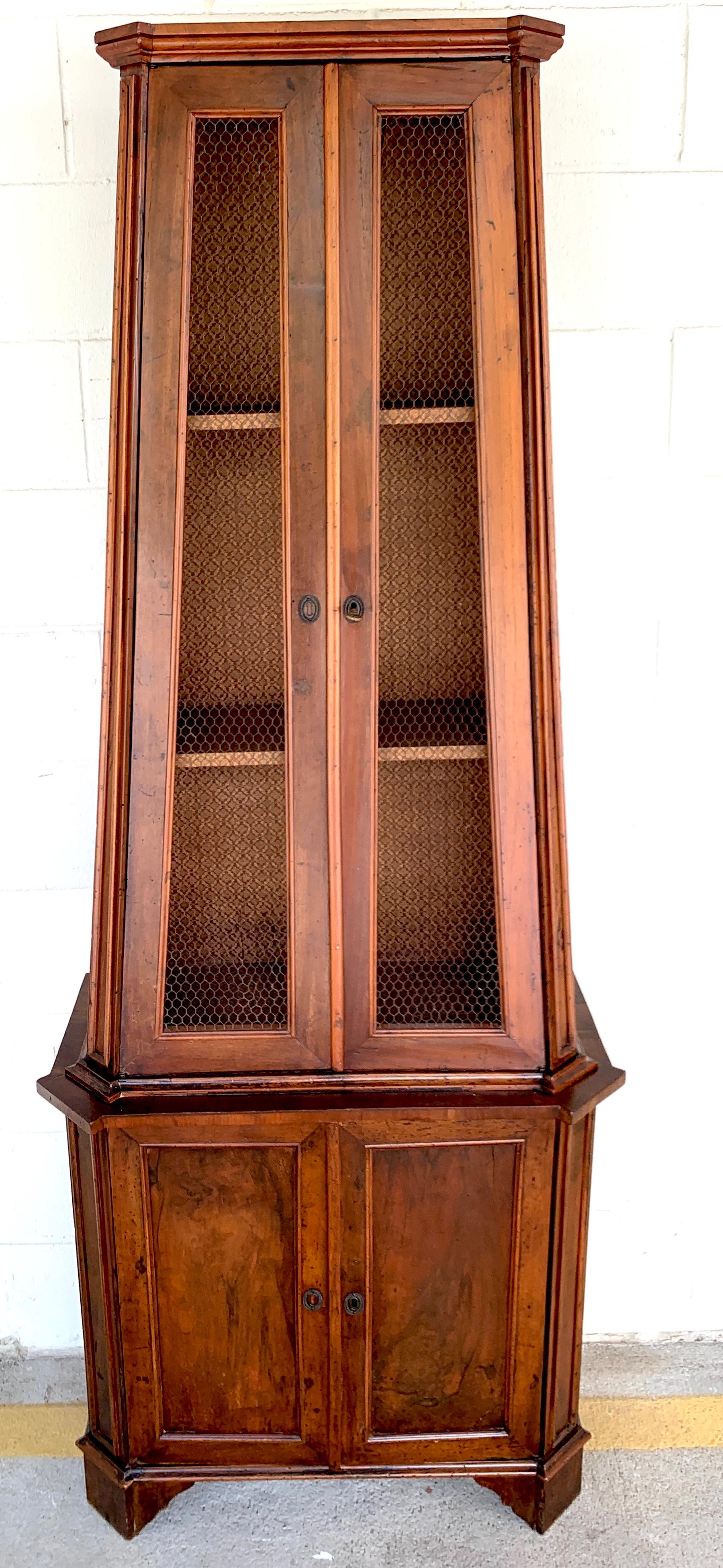 Antique Italian Neoclassical Olivewood Pyramidal Cabinet For Sale 6