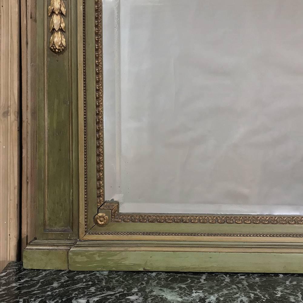 Antique Italian Neoclassical Painted Mirror 5