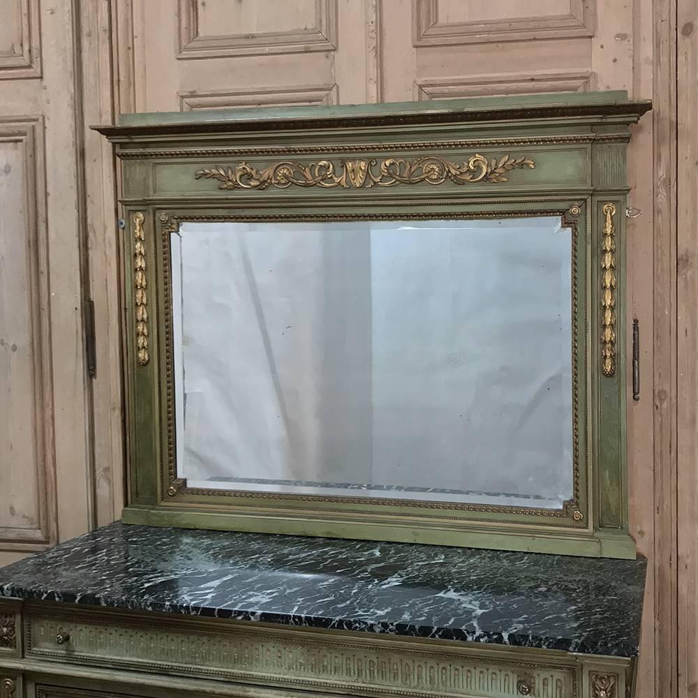 Antique Italian Neoclassical Painted Mirror 1