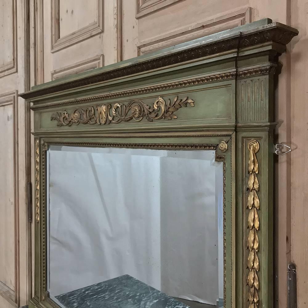 Antique Italian Neoclassical Painted Mirror 2