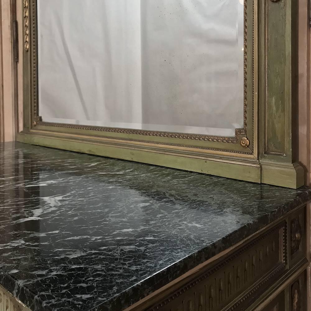 Antique Italian Neoclassical Painted Mirror 3