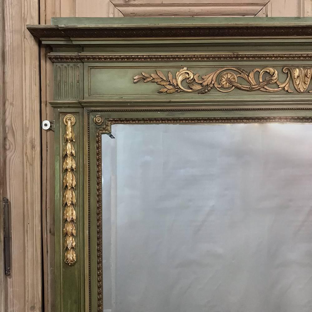 Antique Italian Neoclassical Painted Mirror 4