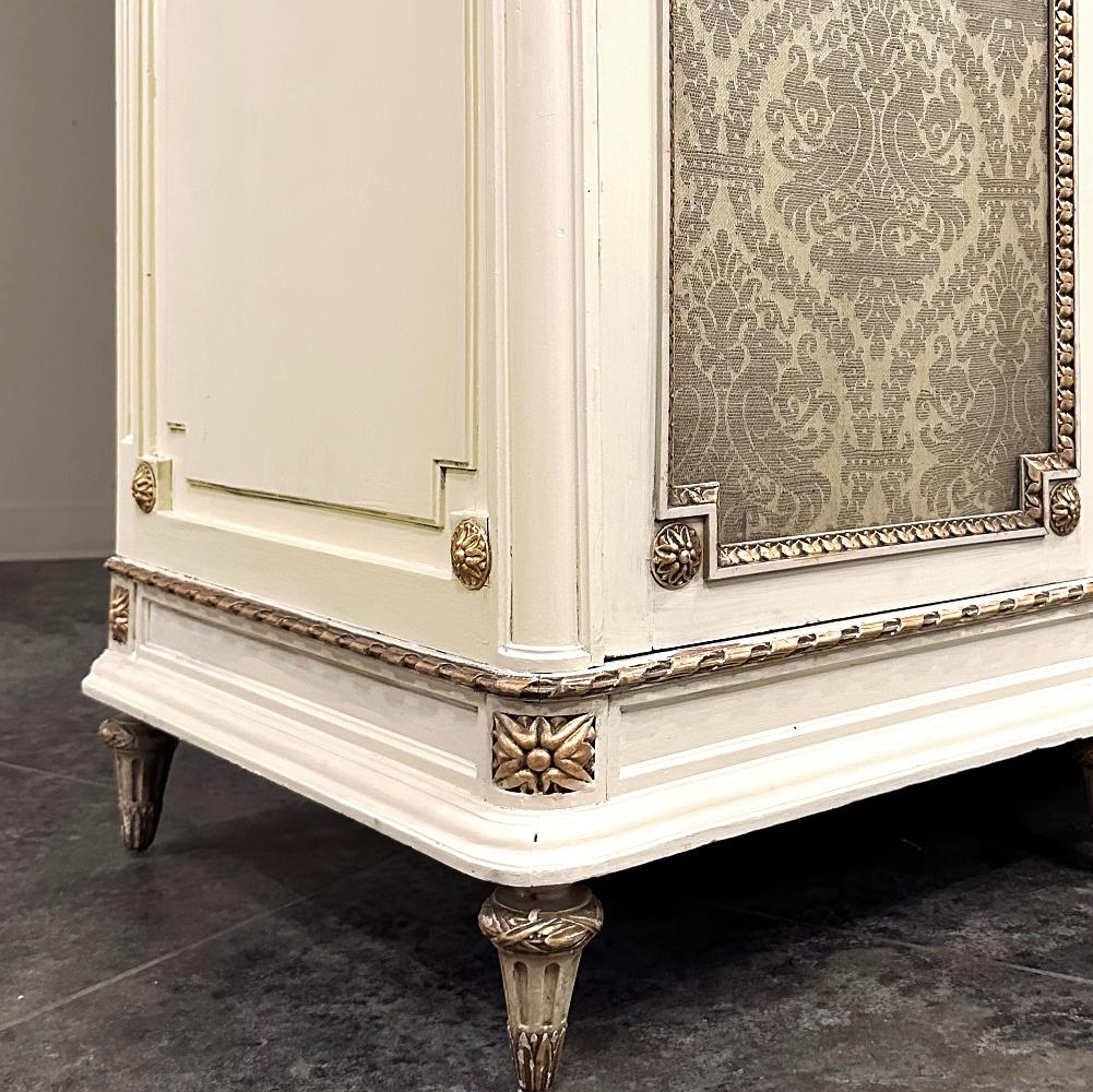 Antique Italian Neoclassical Painted Triple Armoire For Sale 6