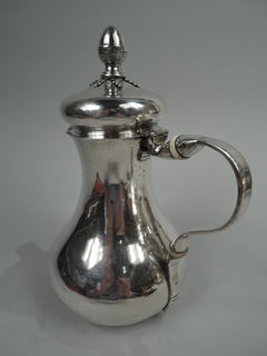 Antica caffettiera italiana neoclassica in argento