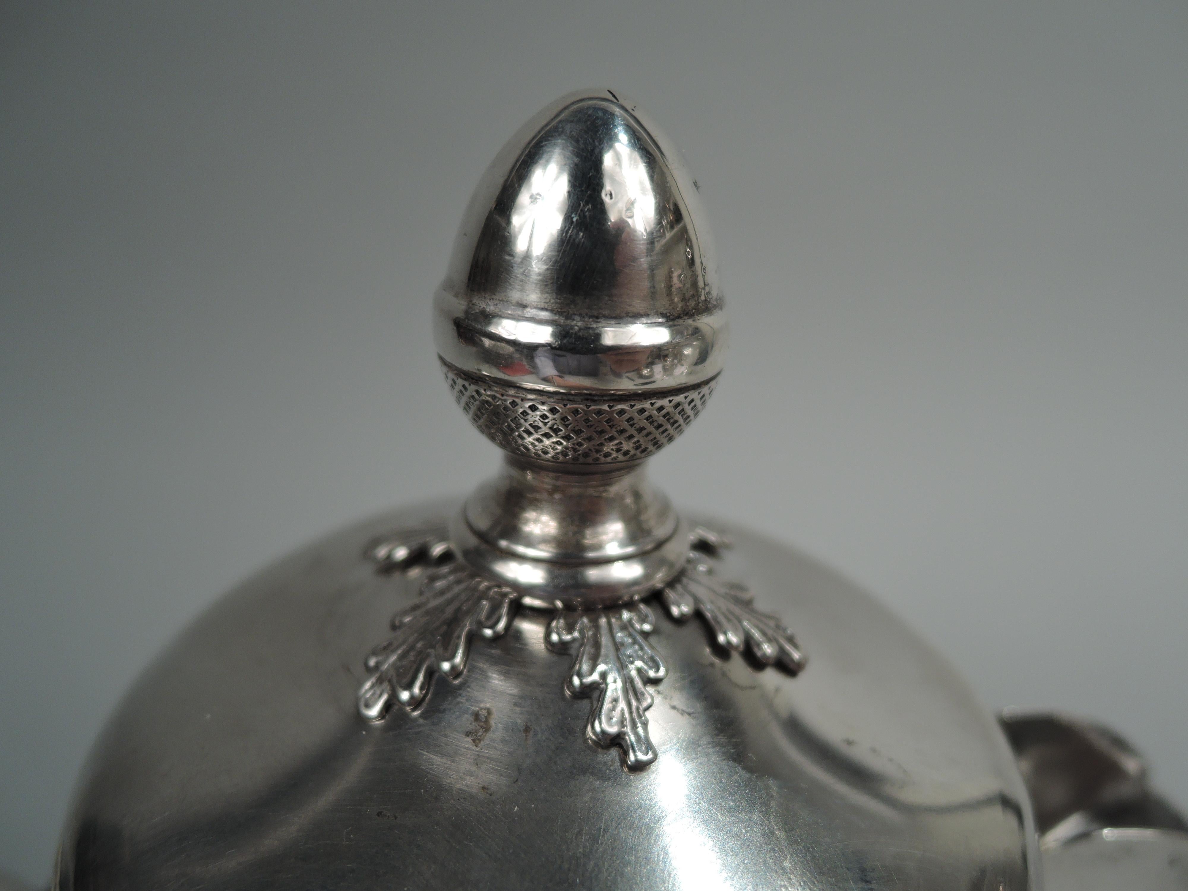 19th Century Antique Italian Neoclassical Silver Coffeepot For Sale