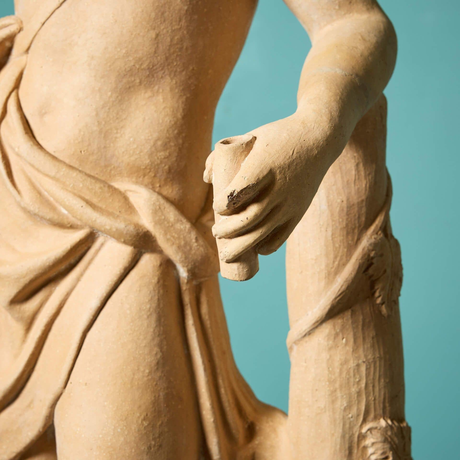 Statue de Bacchus en grès néoclassique italien ancien État moyen - En vente à Wormelow, Herefordshire