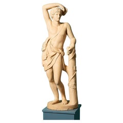 Statue de Bacchus en grès néoclassique italien ancien