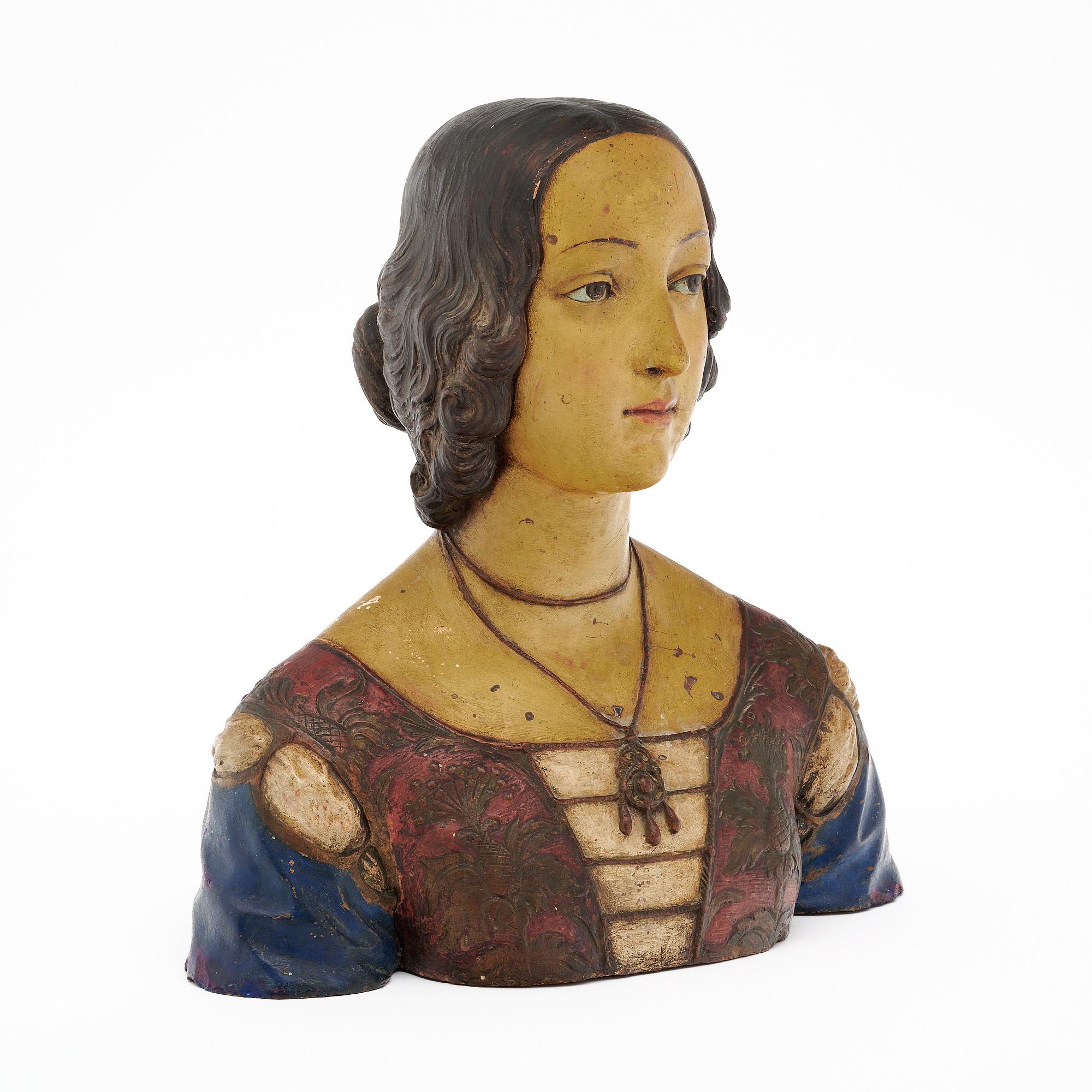 Antiguo busto italiano neoclásico de terracota Neoclásico en venta
