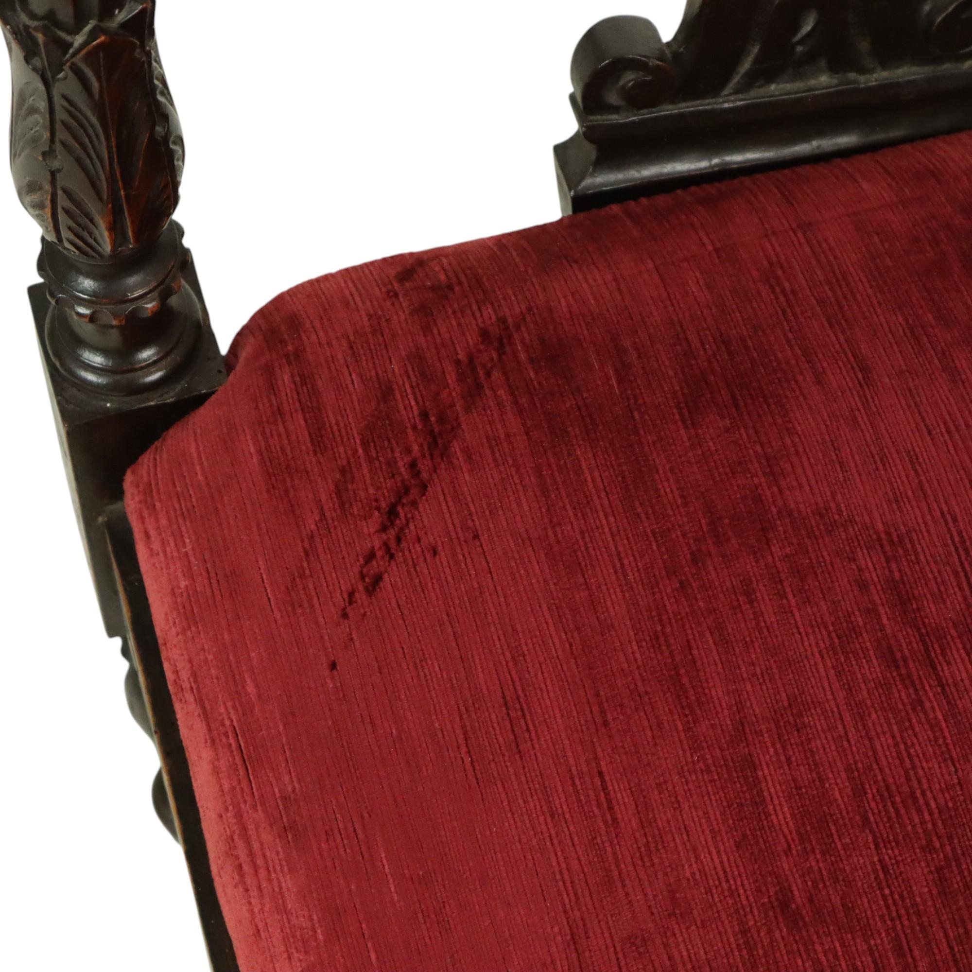 Ancienne chaise d'angle italienne en Oak Oak Style Renaissance en vente 11