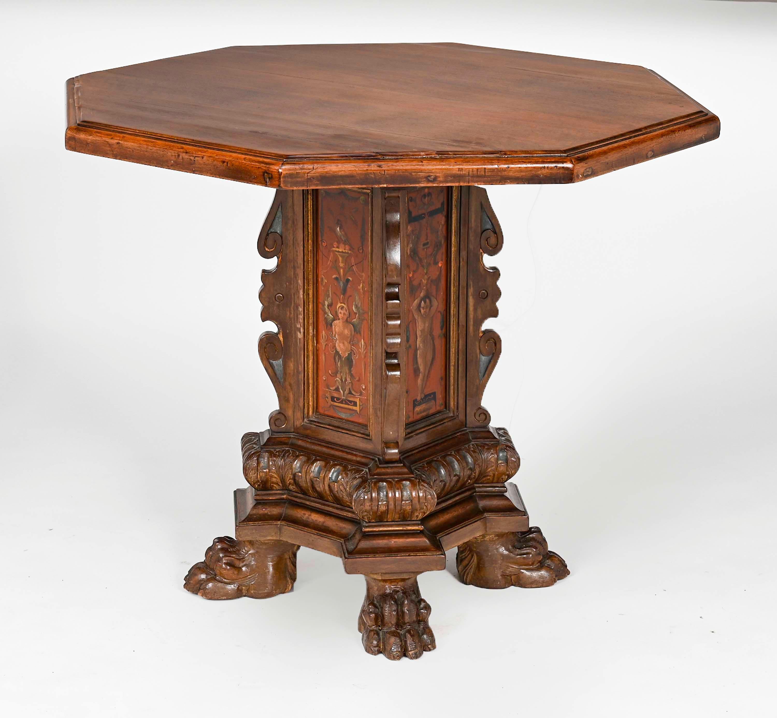 antique octagon table