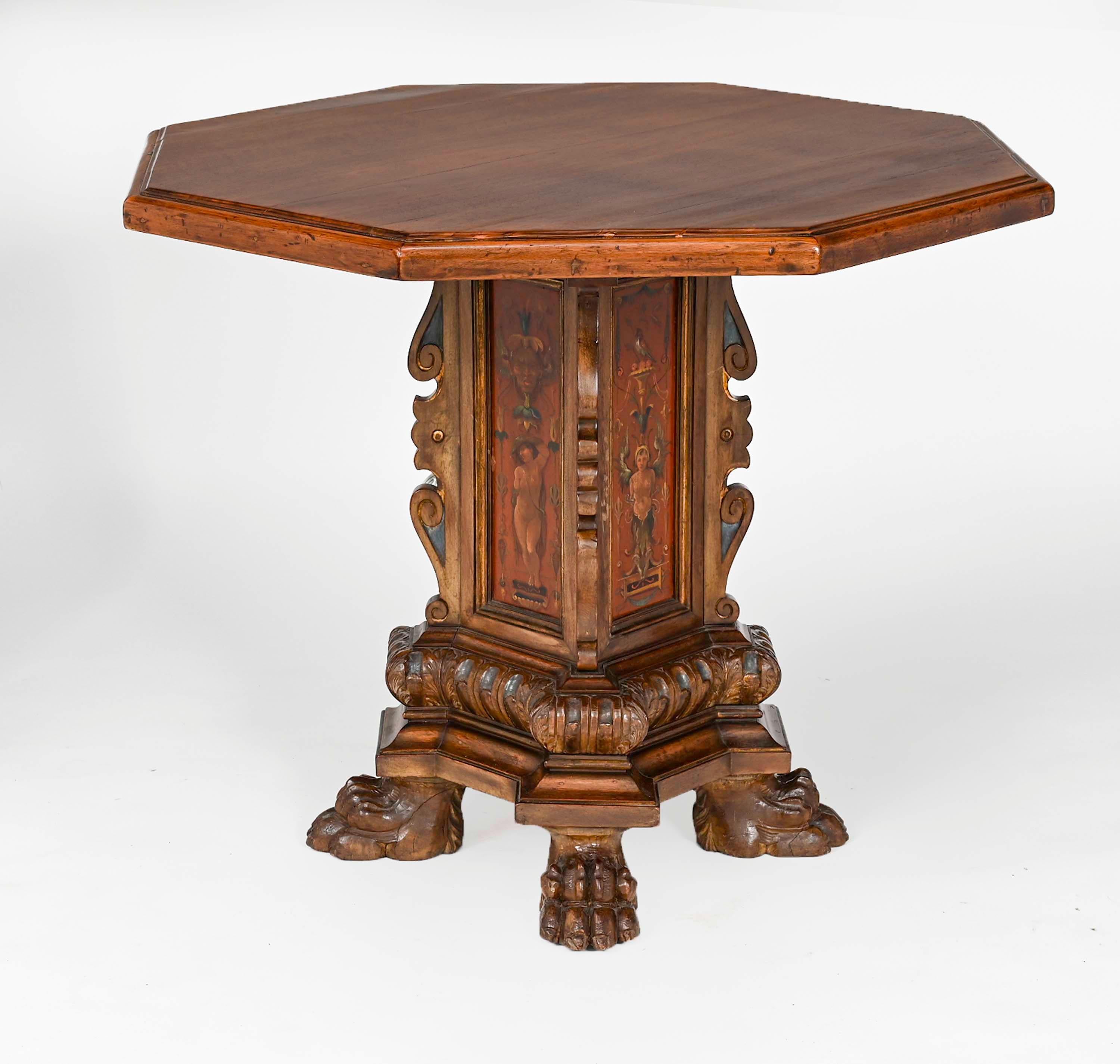 Italian Pedestal Center Table,