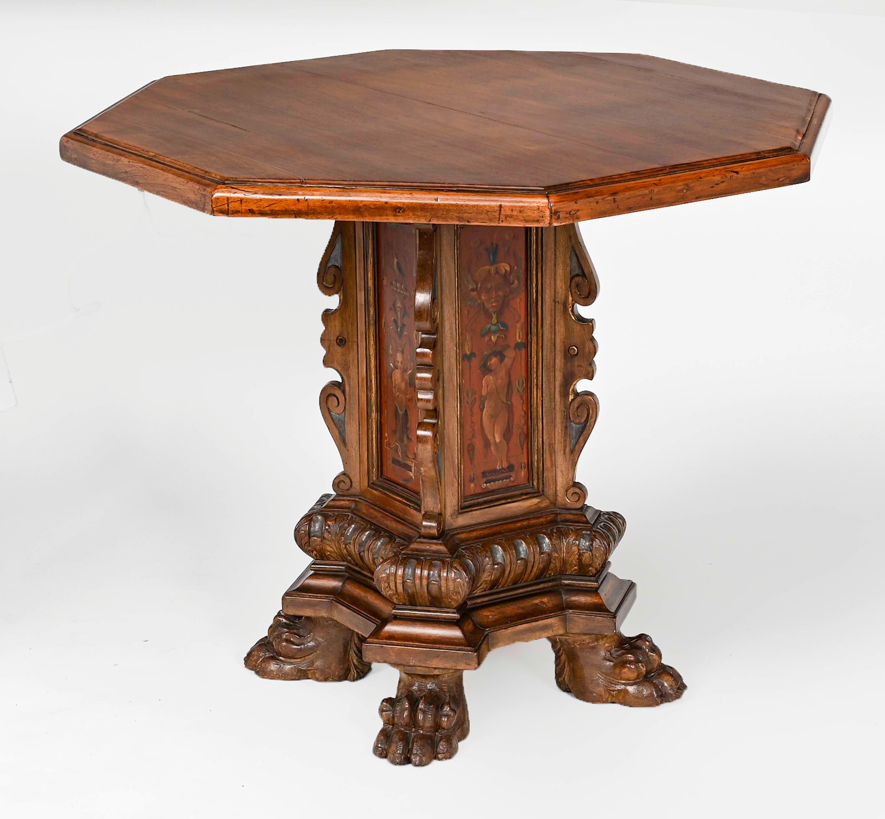 Hand-Crafted Pedestal Center Table,