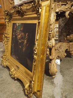 Antique Italian Oil on Canvas, The Wood Carver's Apprentice, Giovanni Torriglia