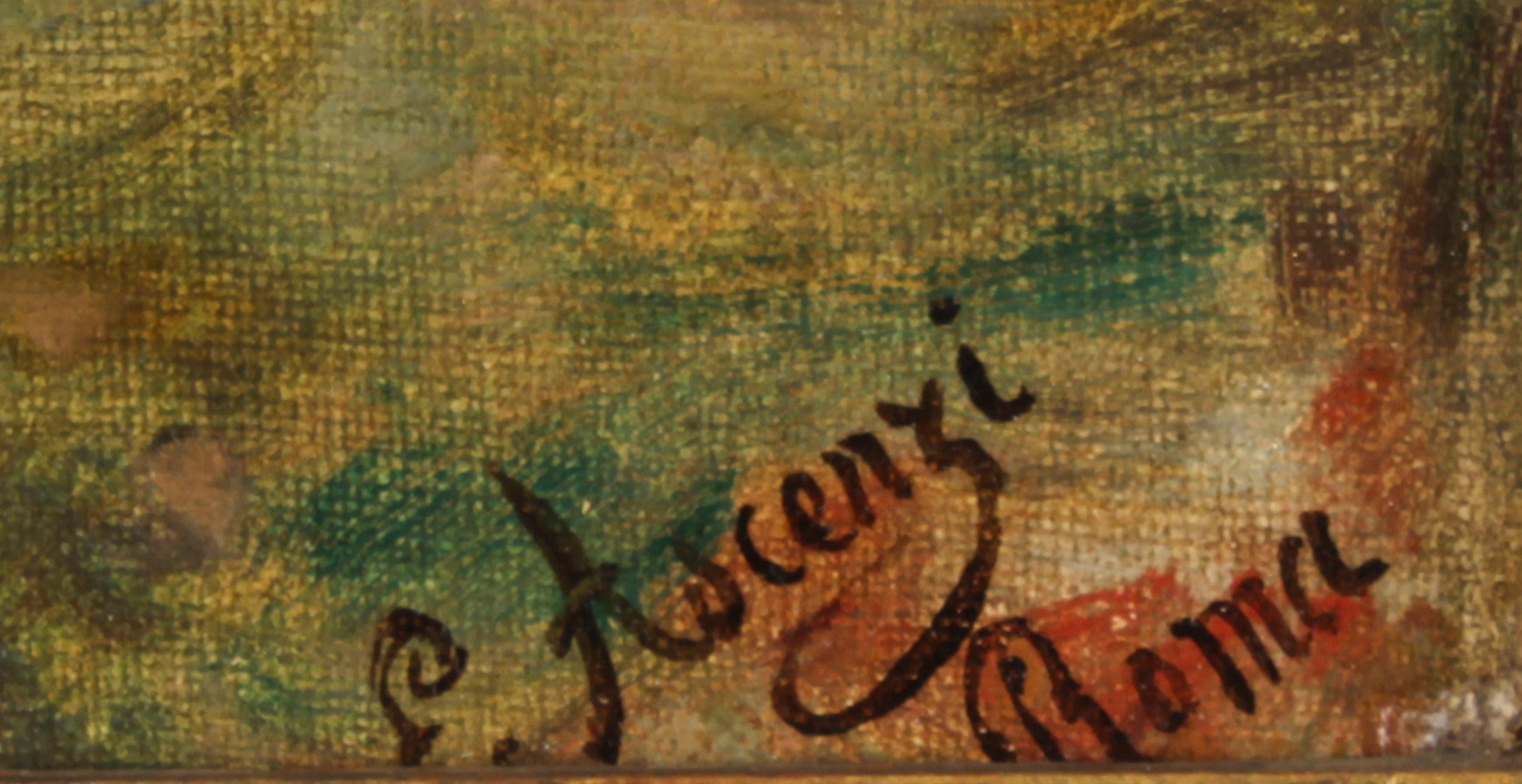 Ancienne peinture à l'huile italienne Un récital de musique Ettore Ascenzi 19ème siècle en vente 2