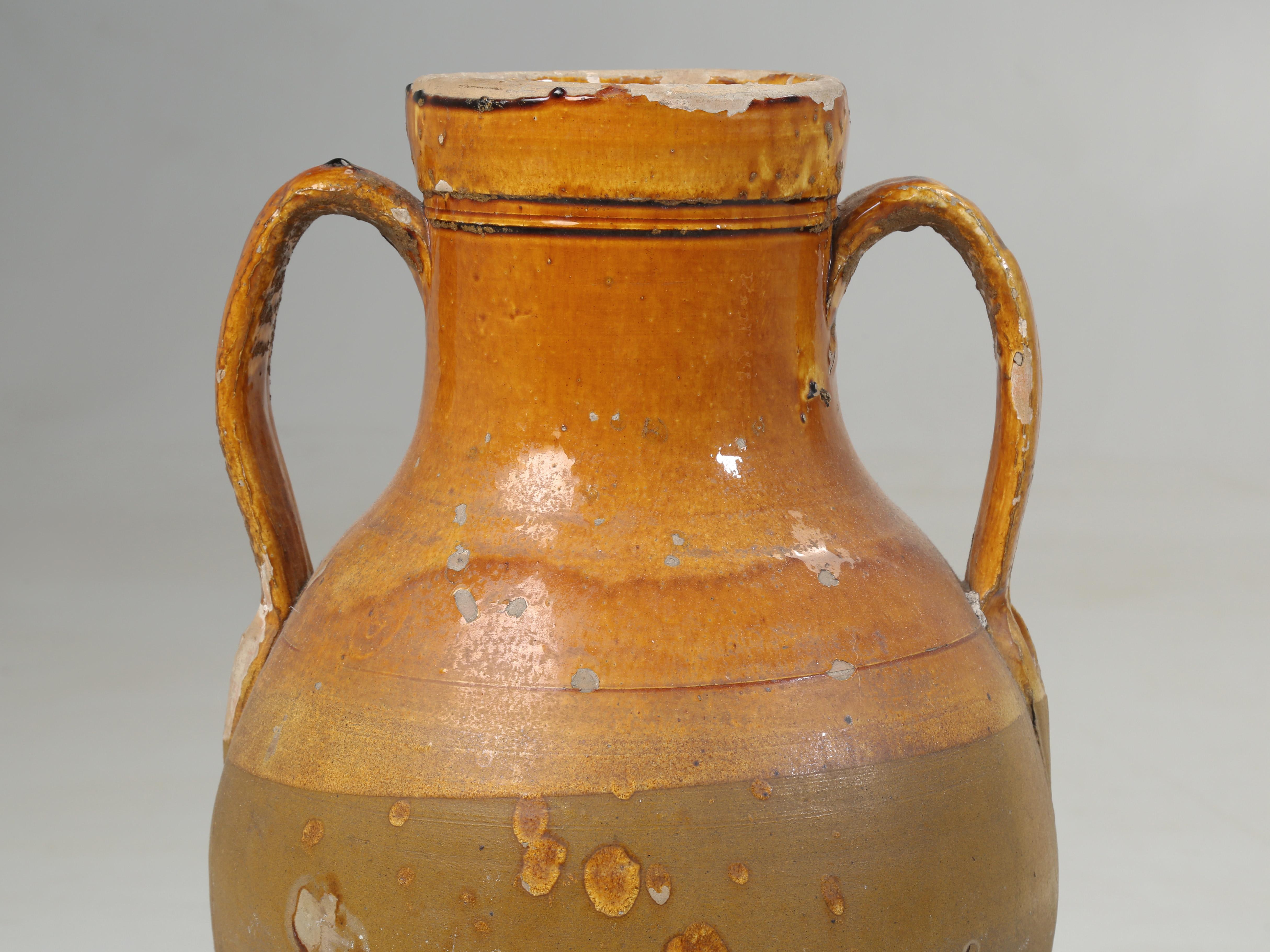 Antiker italienischer Olivenölkrug oder eine Amphora in außergewöhnlichem Originalzustand im Angebot 3