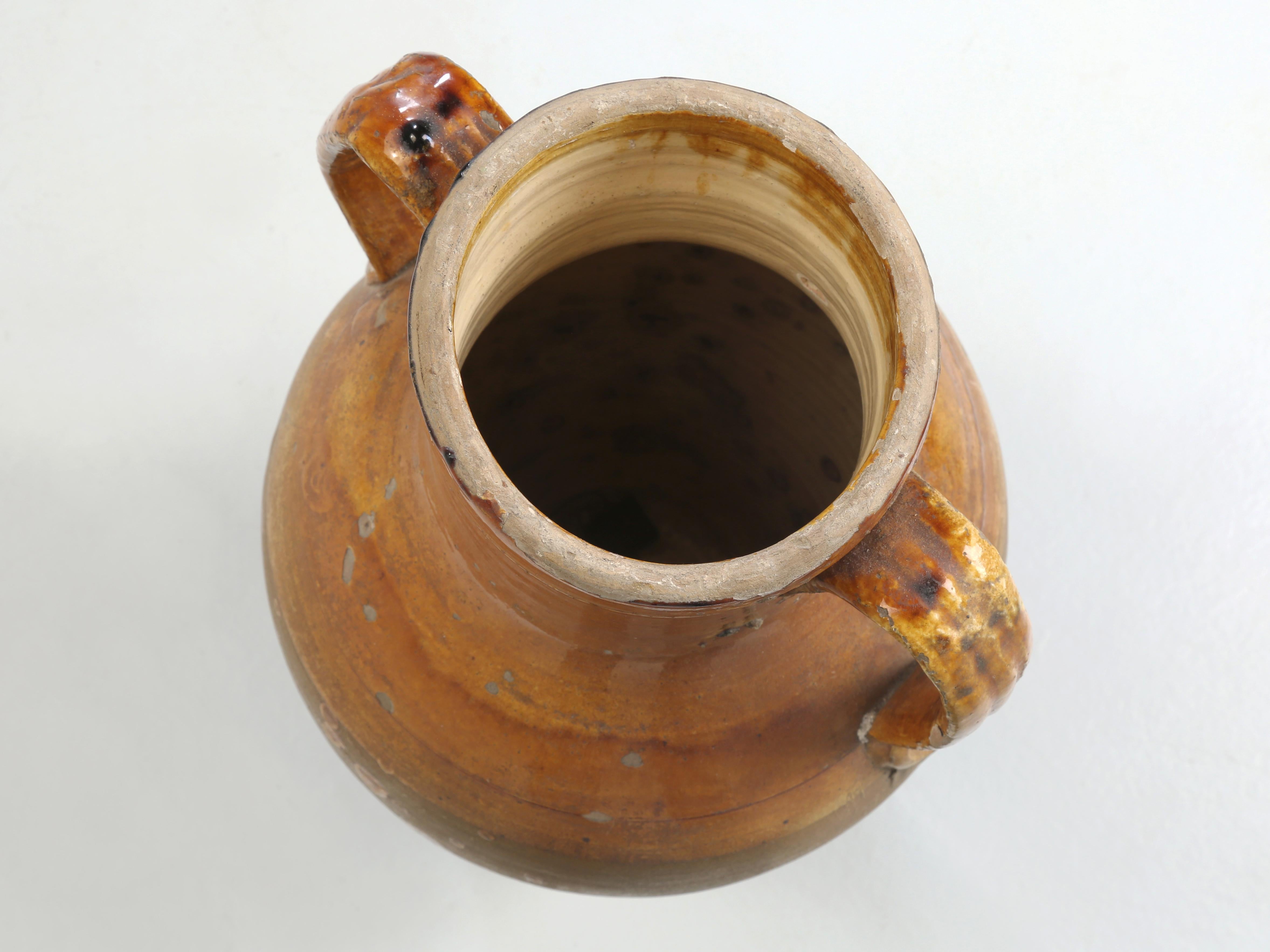 Country Antique Italian Olive Oil Jar, or an Amphora in Exceptional Original Condition For Sale