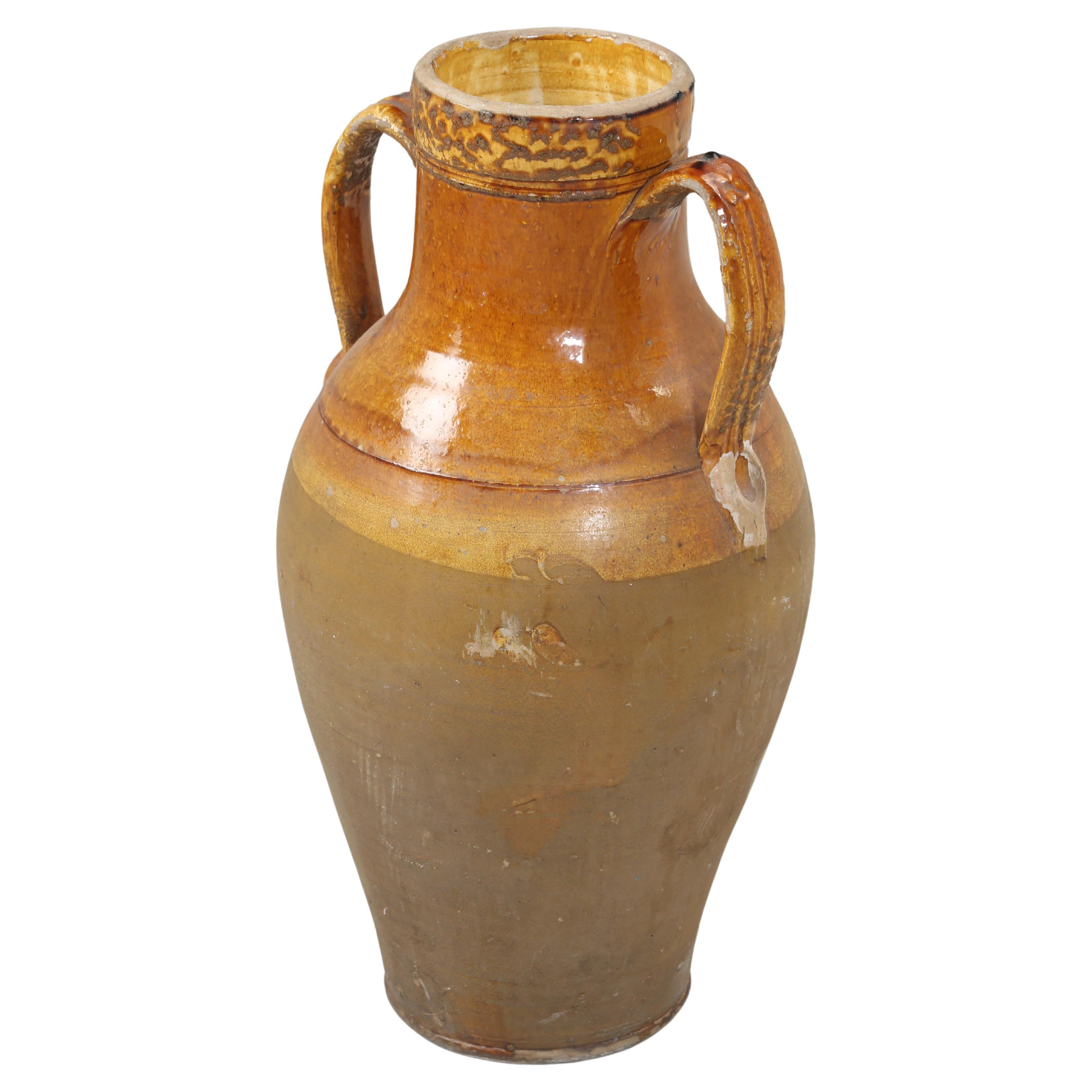 Jarre à huile d'olive italienne ancienne ou une Amphora dans un état d'origine exceptionnel