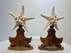 Sicilian Olive Wood Starfish Stands Circa 1880