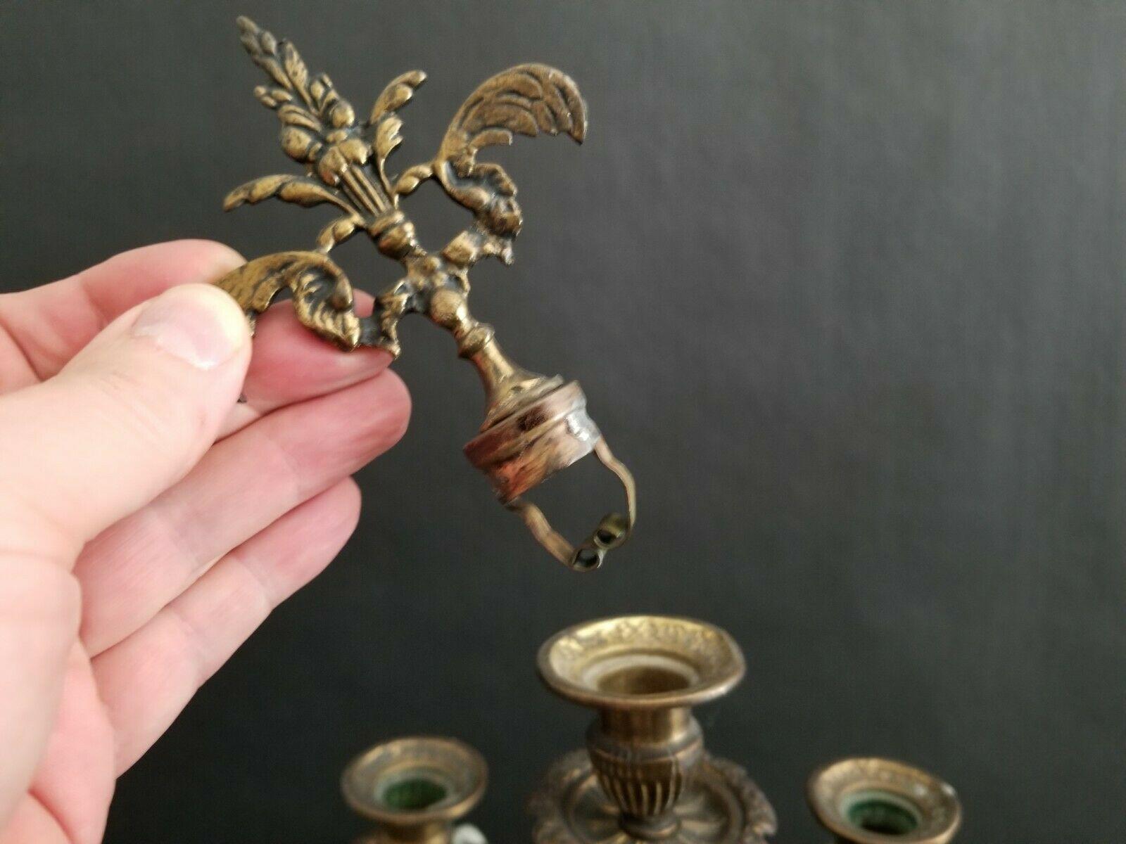 Antike italienische verschnrkelte Bronze-Kandelaber im Louis XV.-Stil des Rokoko mit 6 Punkten im Angebot 3