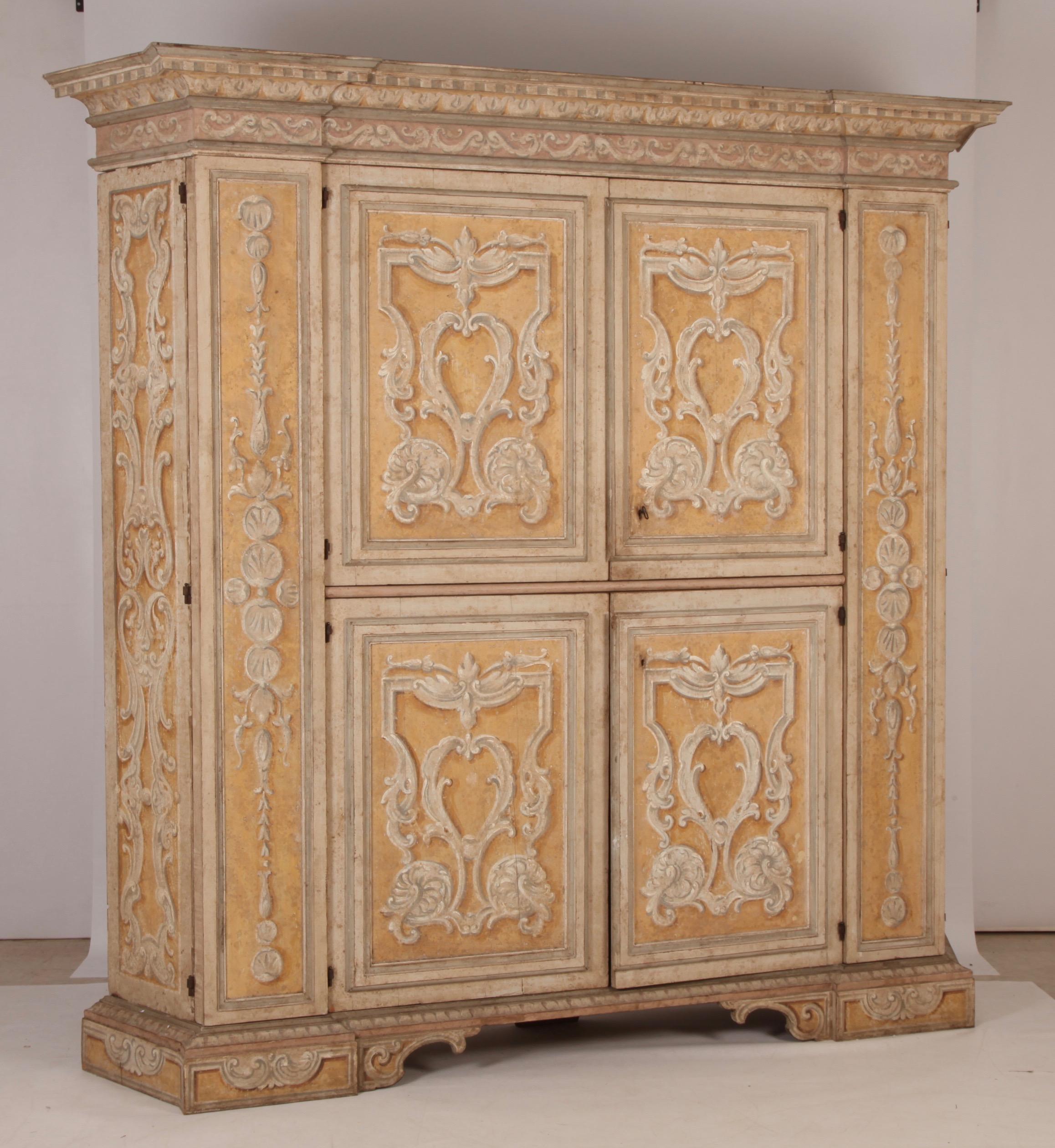 Antique Italian Painted Cabinet from Tuscany 11