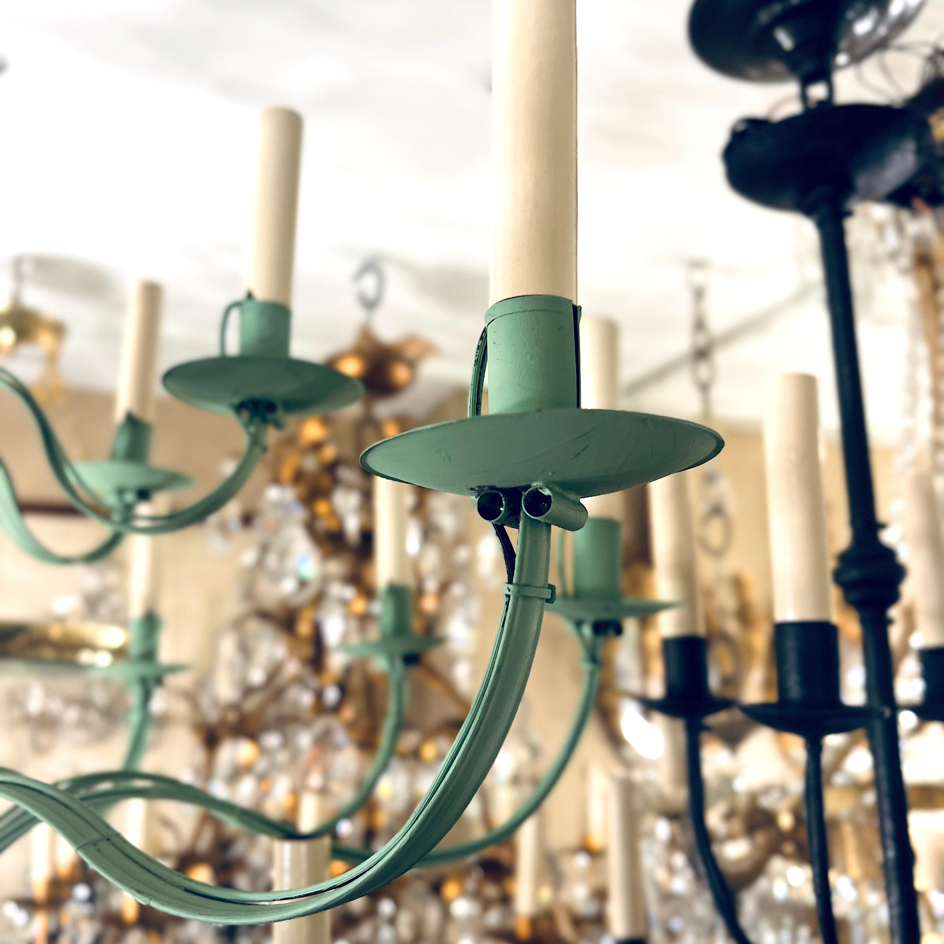 Antique Italian Painted Chandelier 1