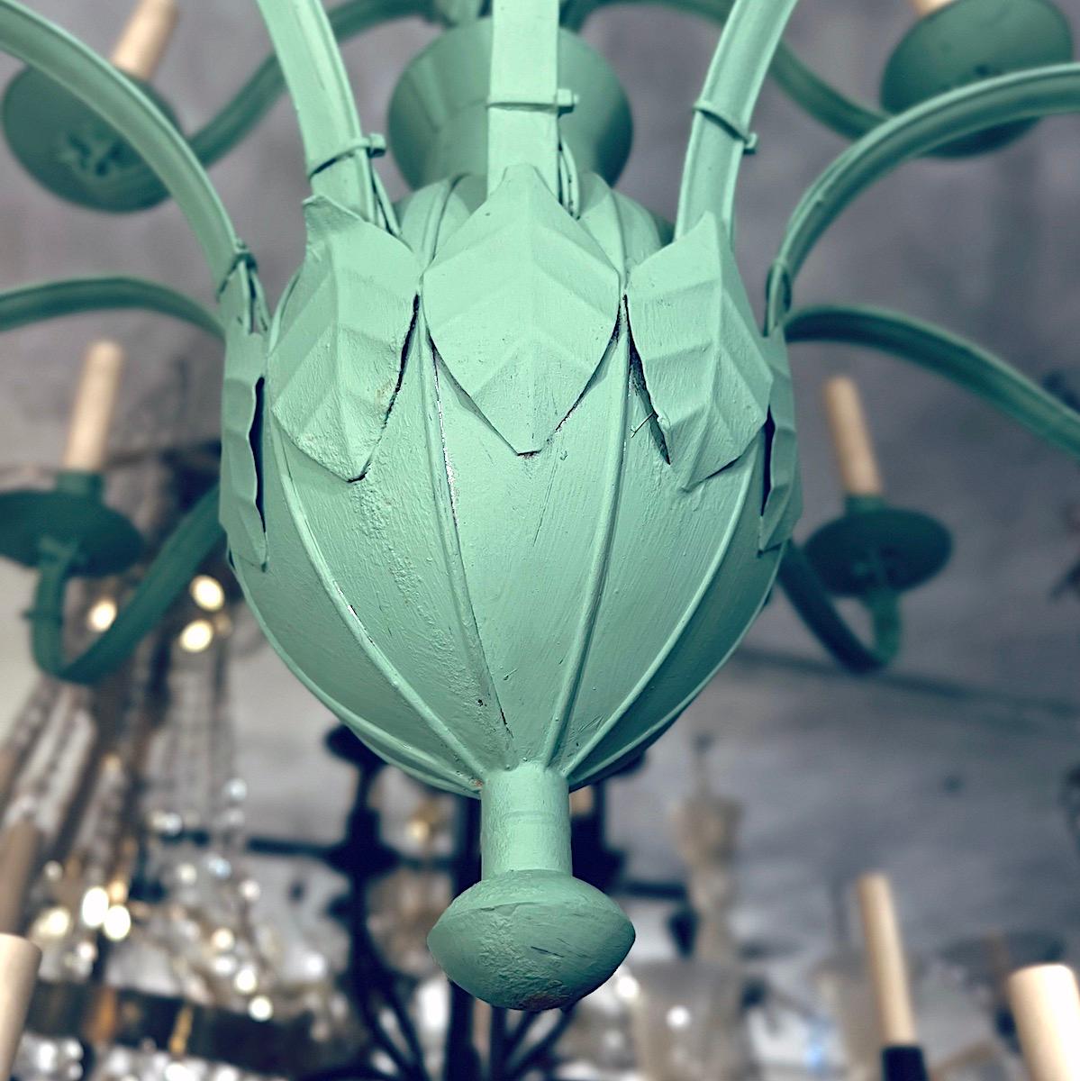 Antique Italian Painted Chandelier 2