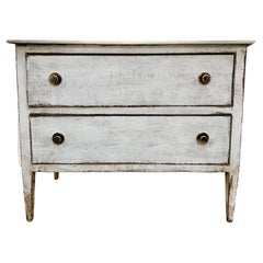 Antique Italian Painted Chest with New Polished Nickel knobs