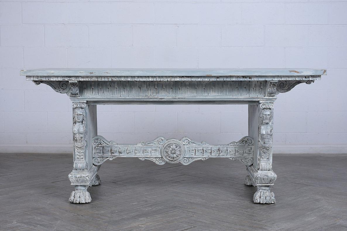 Renaissance Antique Italian Painted Dining Table