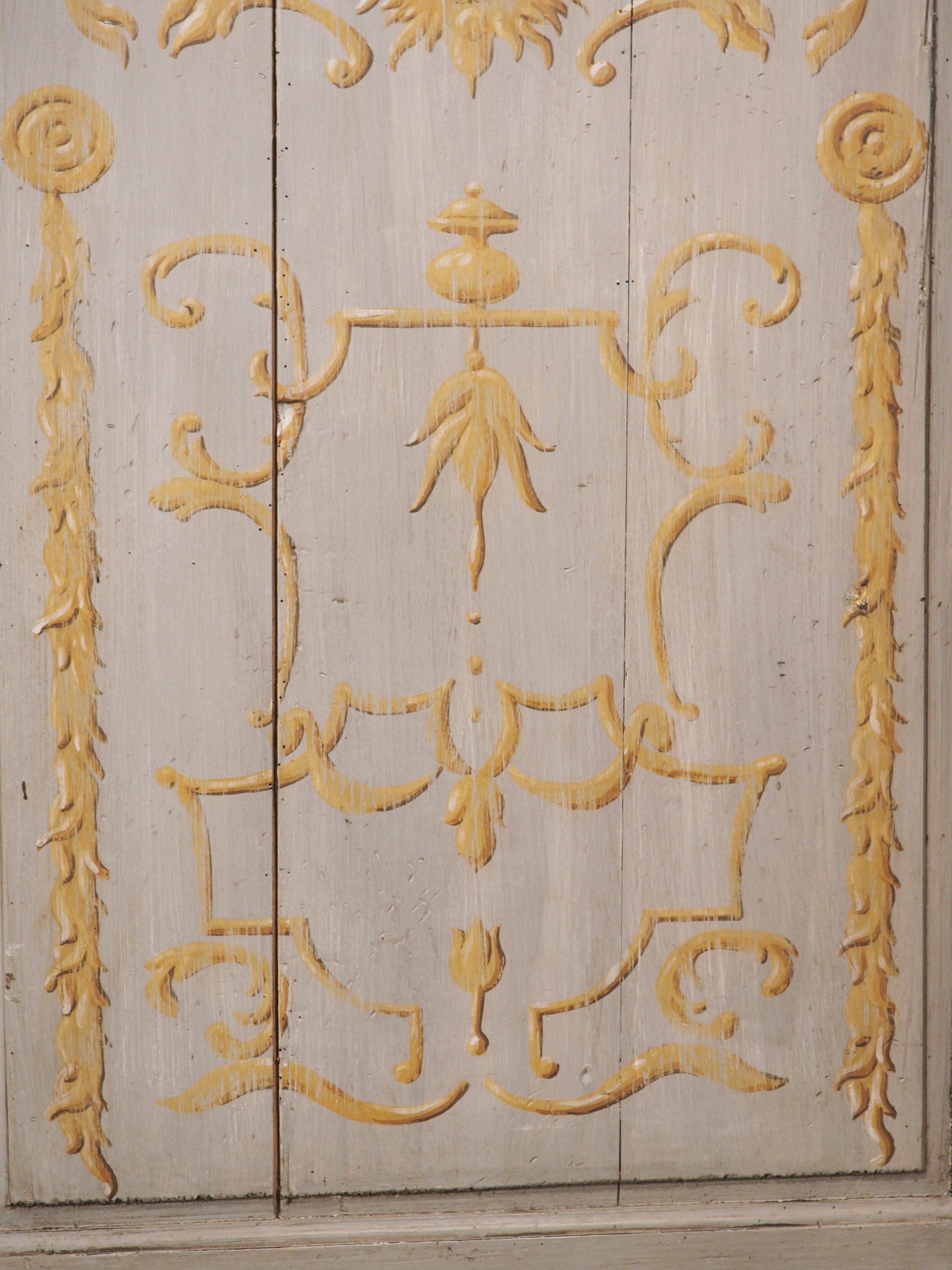 Antique Italian Painted Oak Interior Door, circa 1850 4