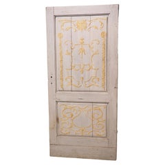 Antique Italian Painted Oak Interior Door, circa 1850