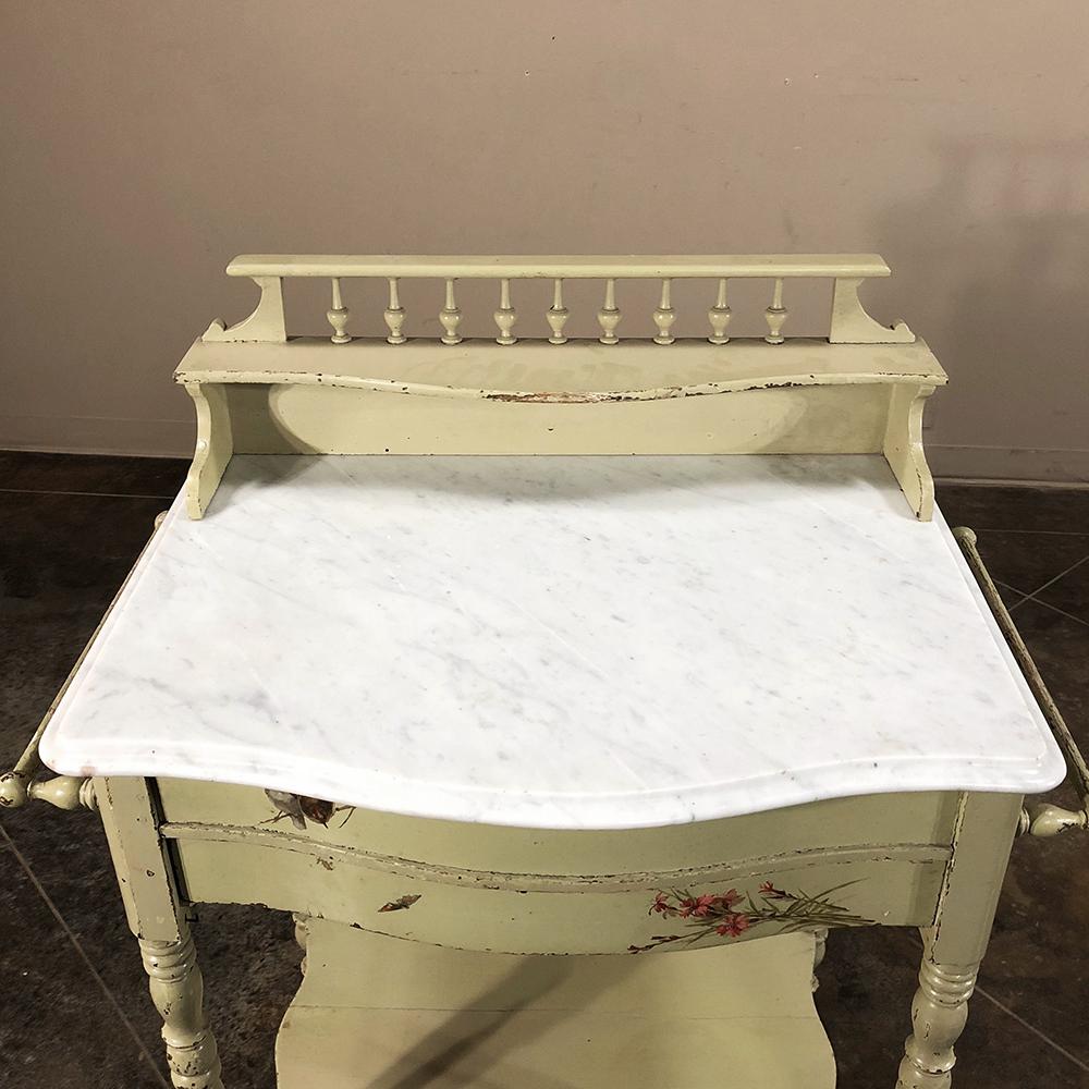 Antique Italian Painted Washstand, Vanity 1