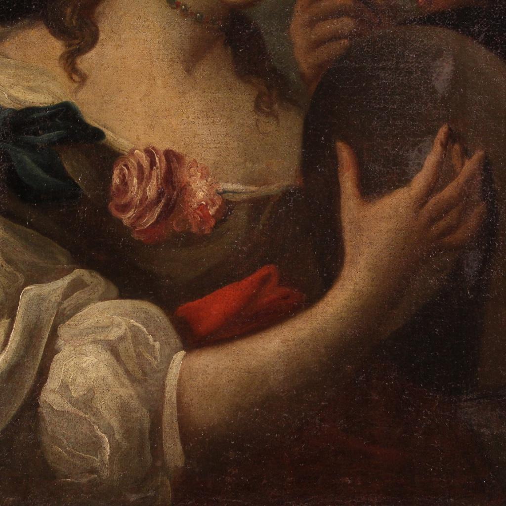 Portrait italien ancien d'une jeune fille du 18ème siècle en vente 5