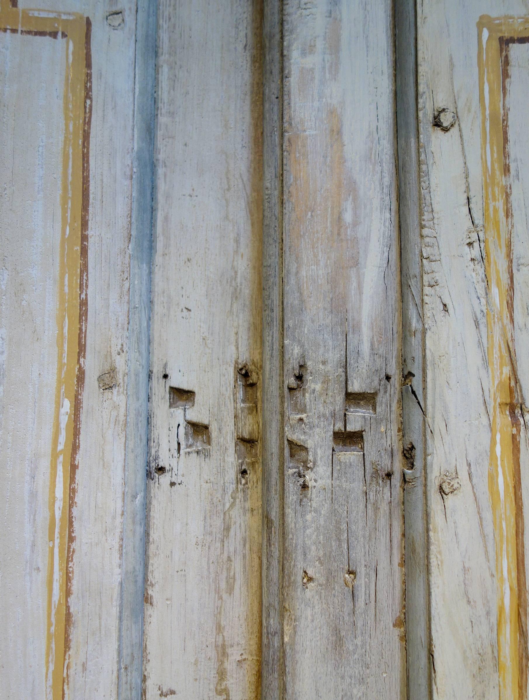 Antique Italian Pair of Hand Painted Door Panels from Arezzo Tuscany Circa 1820 2