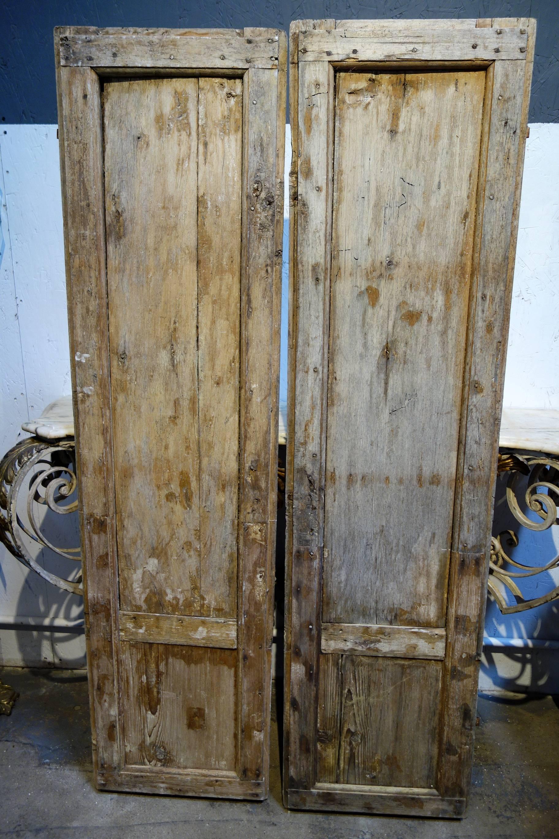 Antique Italian Pair of Hand Painted Door Panels from Arezzo Tuscany Circa 1820 7