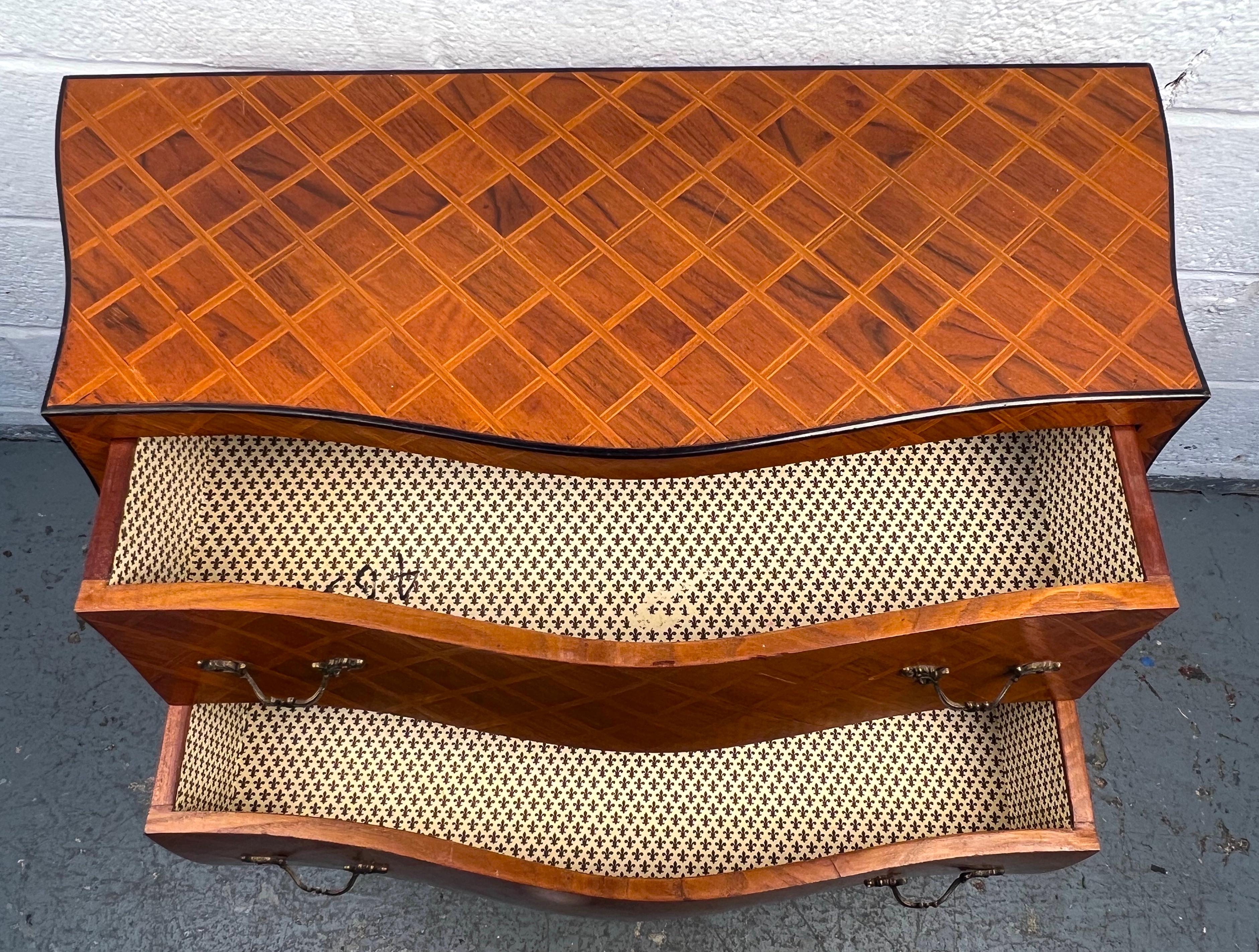 Mid-Century Modern Antique Italian Parquetry Commode For Sale
