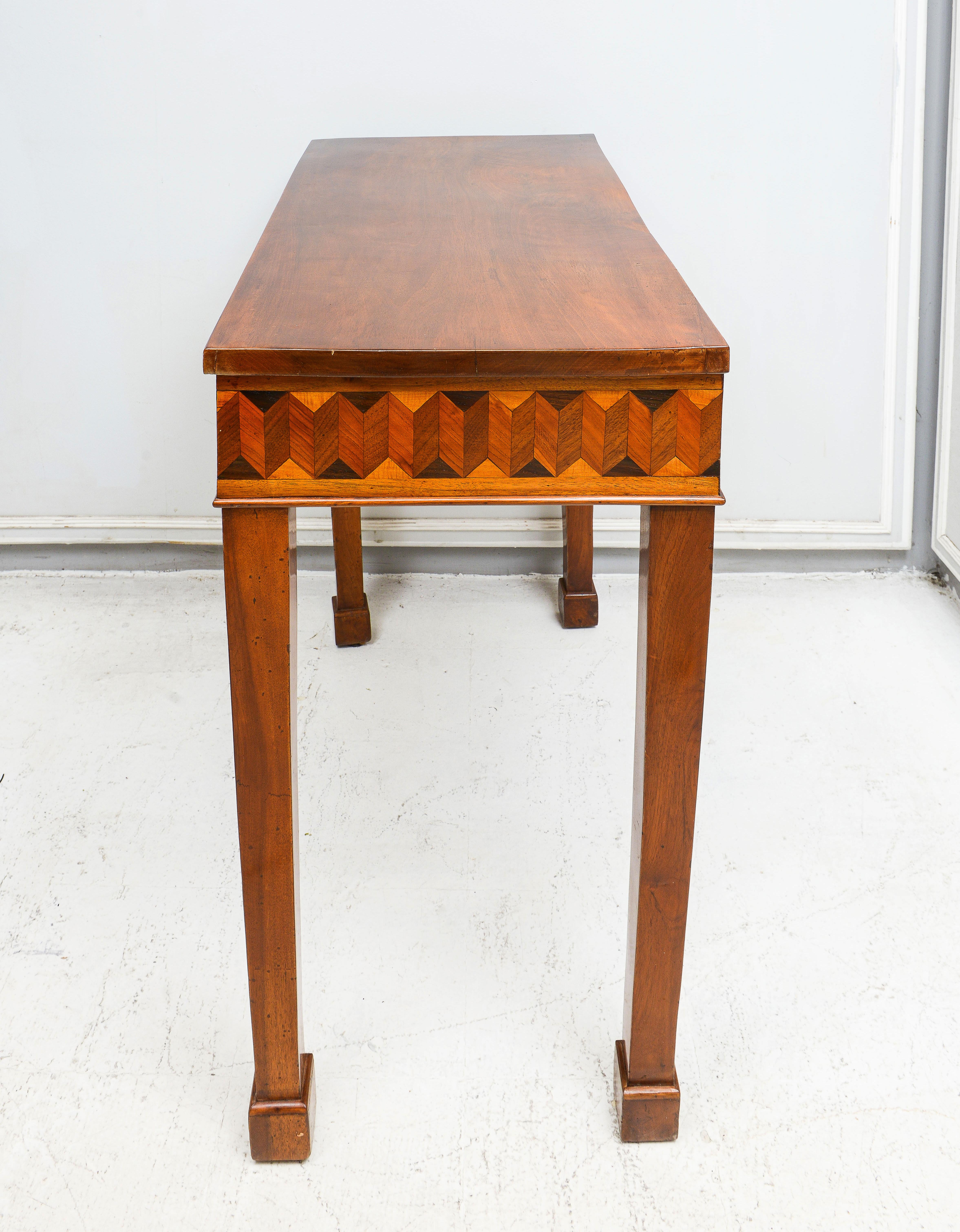 Antique Italian Parquetry Console Table  For Sale 6