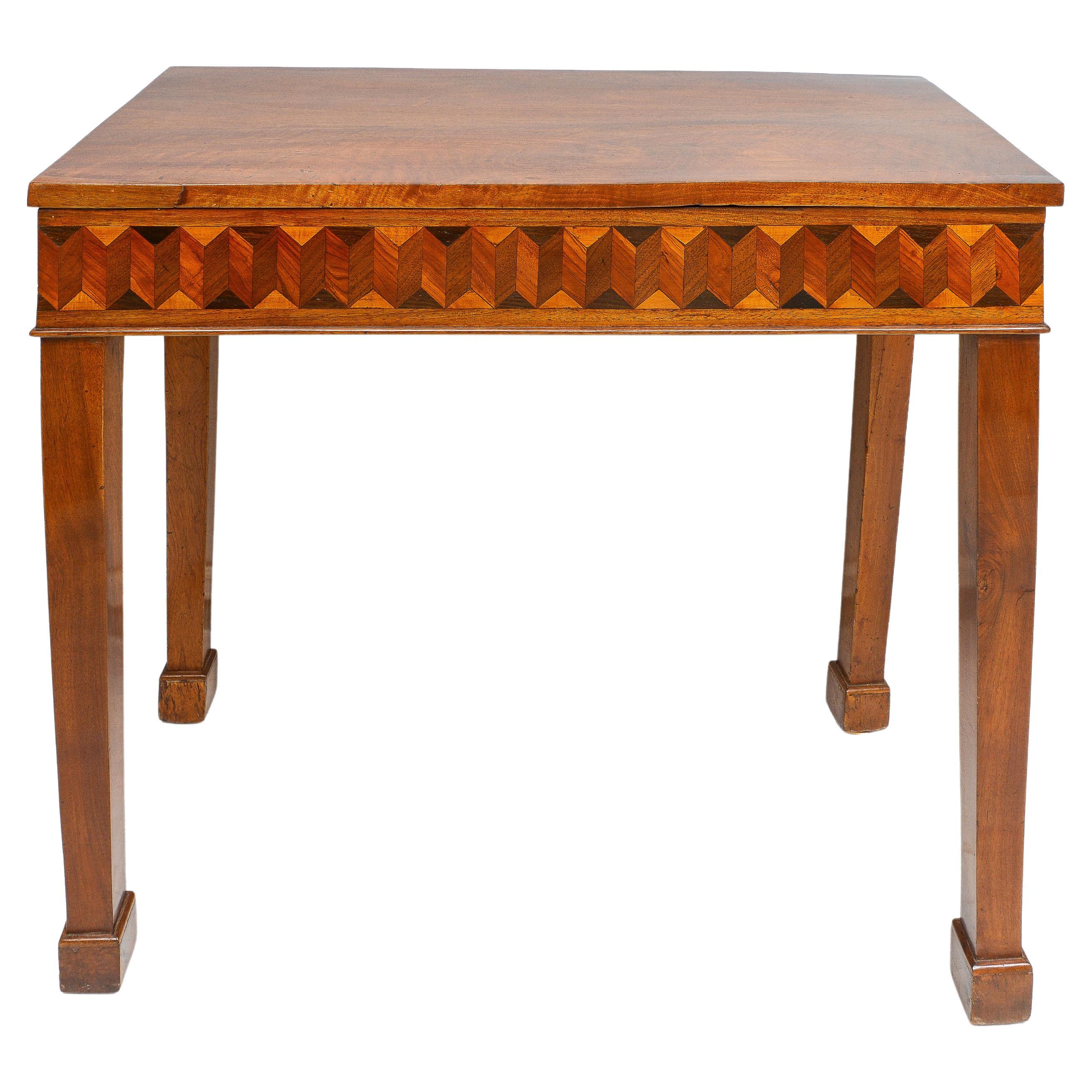 Antique Italian Parquetry Console Table  For Sale 7