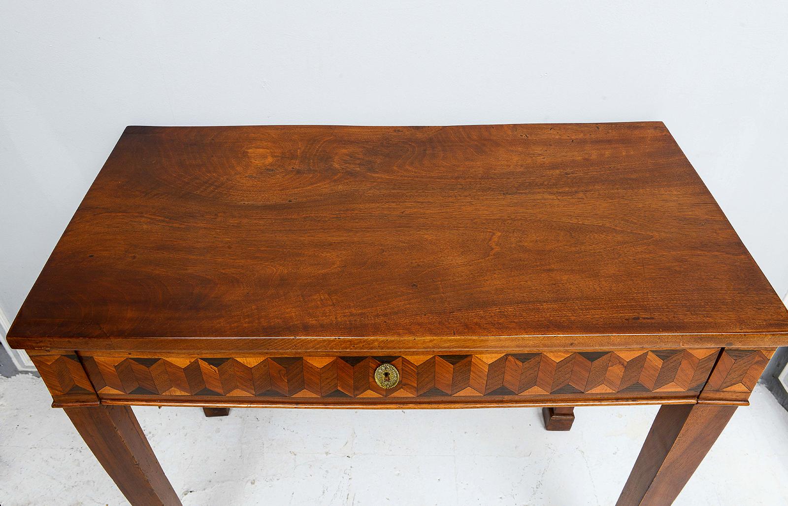 Antique Italian Parquetry Console Table  For Sale 1