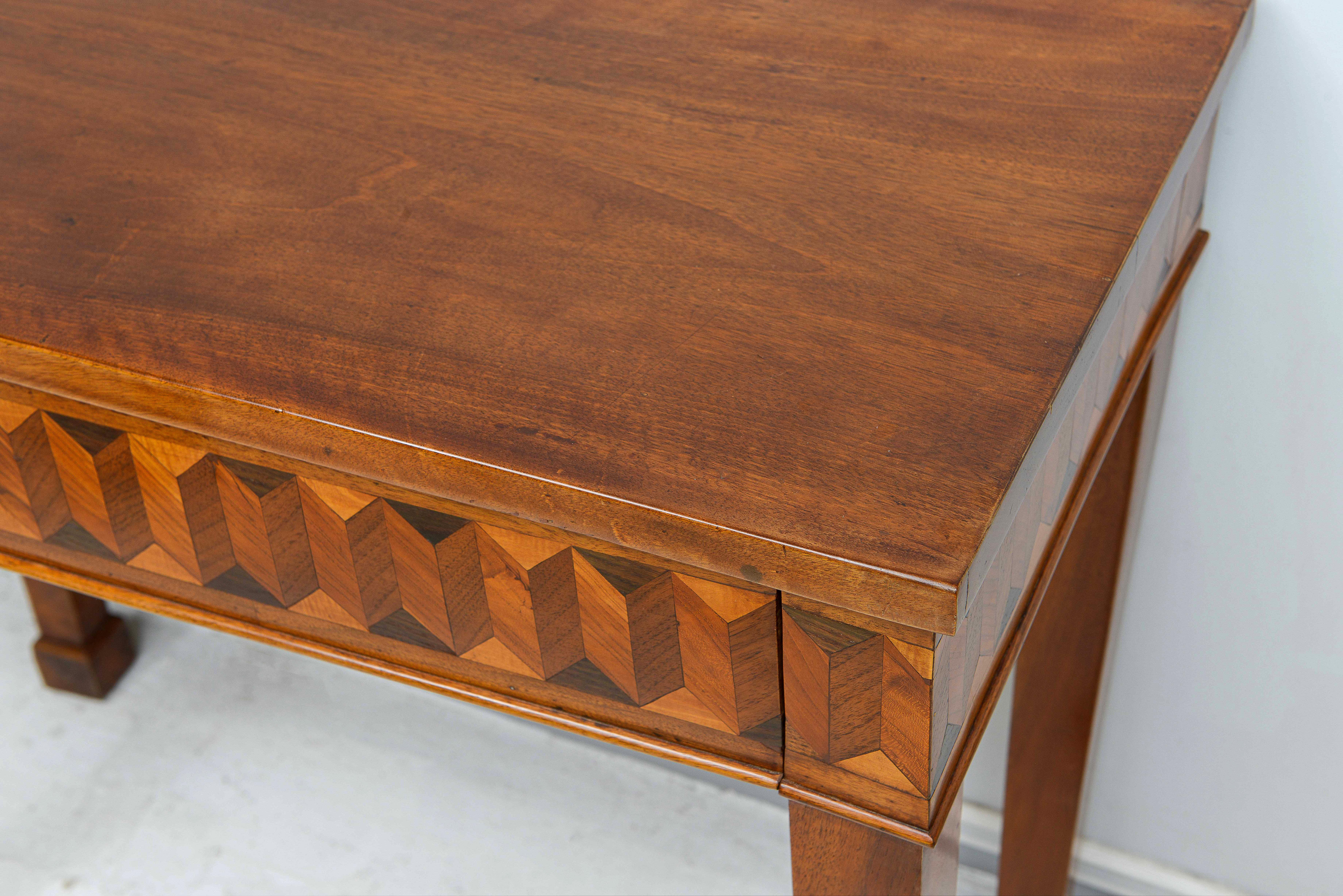 Antique Italian Parquetry Console Table  For Sale 2