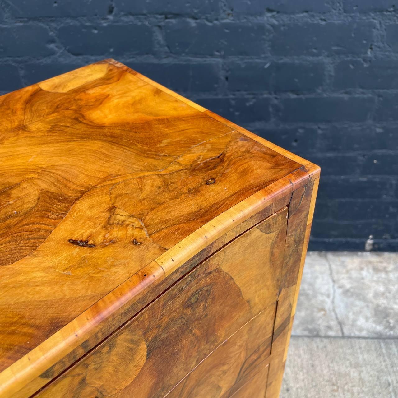 Antique Italian Patchwork Burl Chest of Drawers For Sale 4