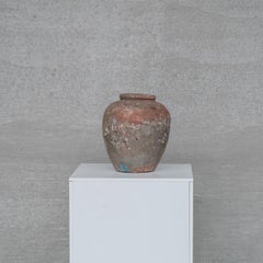 Antike italienische Vase aus patinierter Keramik