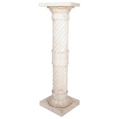 Antique Italian Pedestal Marble Table