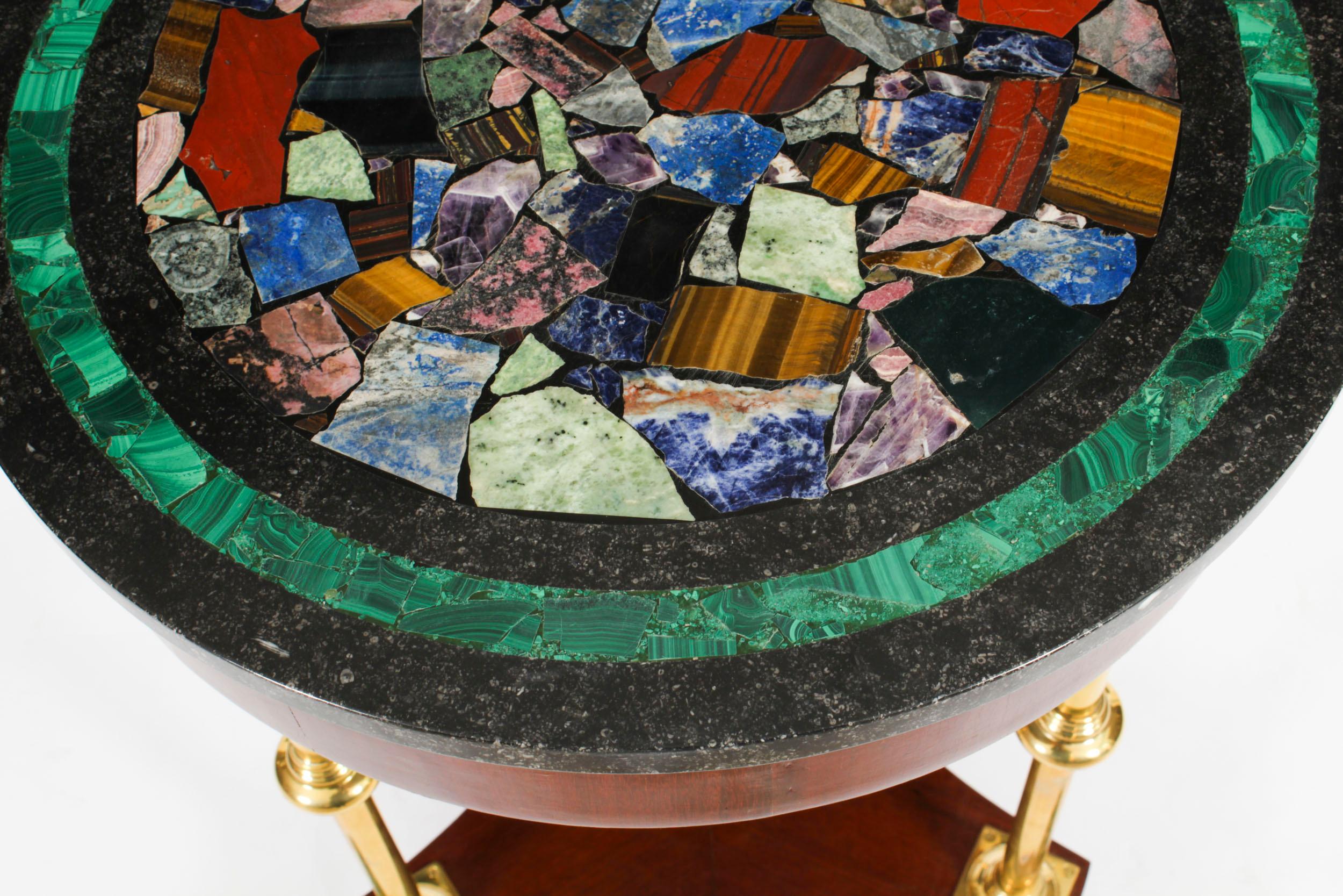 Antique Italian Pietra Dura Occasional Table, Early 20th Century In Good Condition For Sale In London, GB