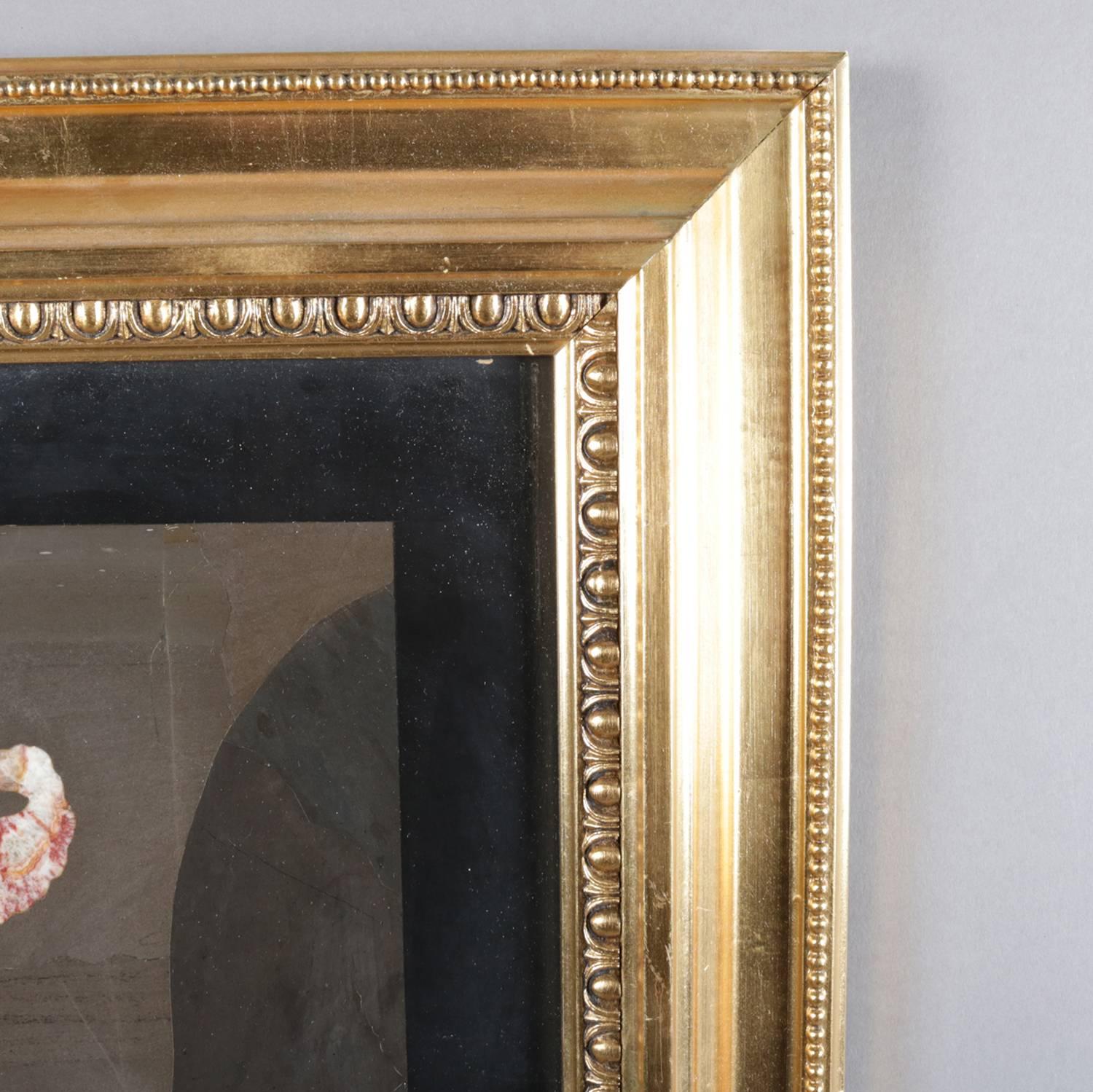 Antike italienische Pietra Dura-Porträtplakette von Mann und Wein, signiert G. Fabbri, signiert 2