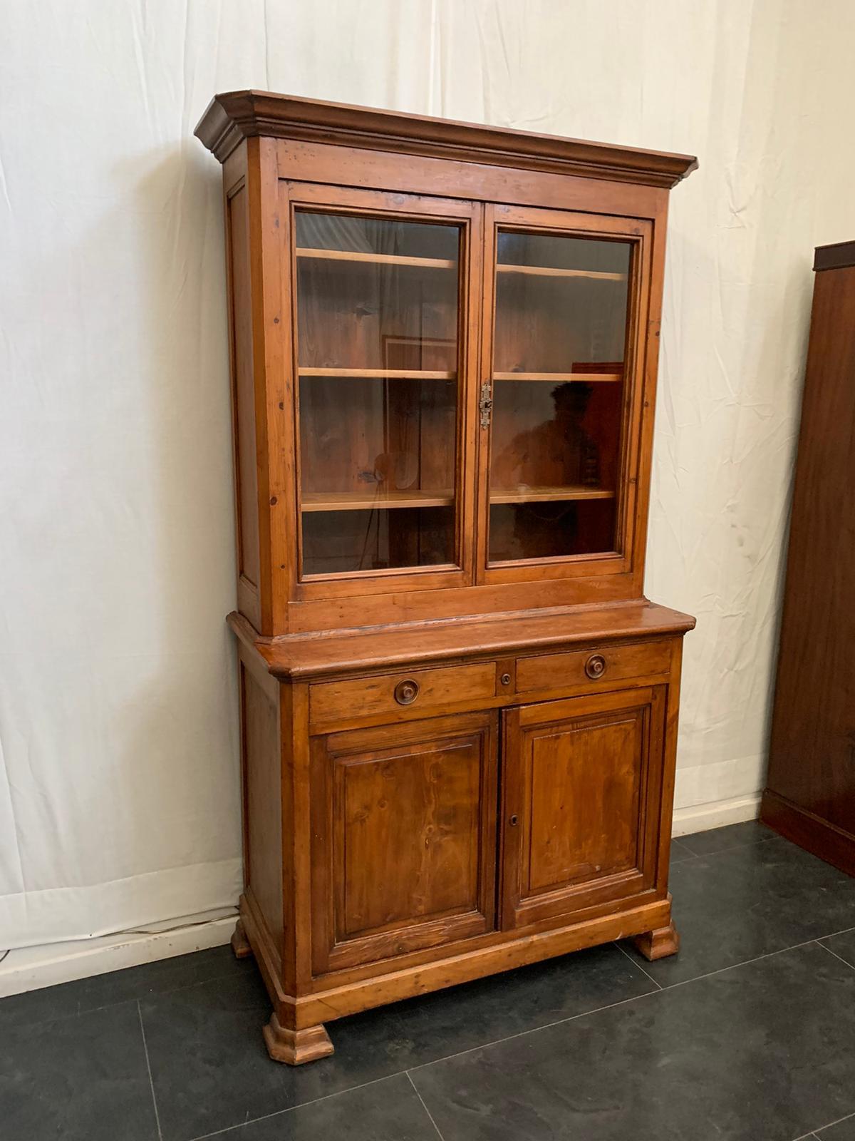 Antique Italian Pinewood Cabinet In Good Condition For Sale In Montelabbate, PU