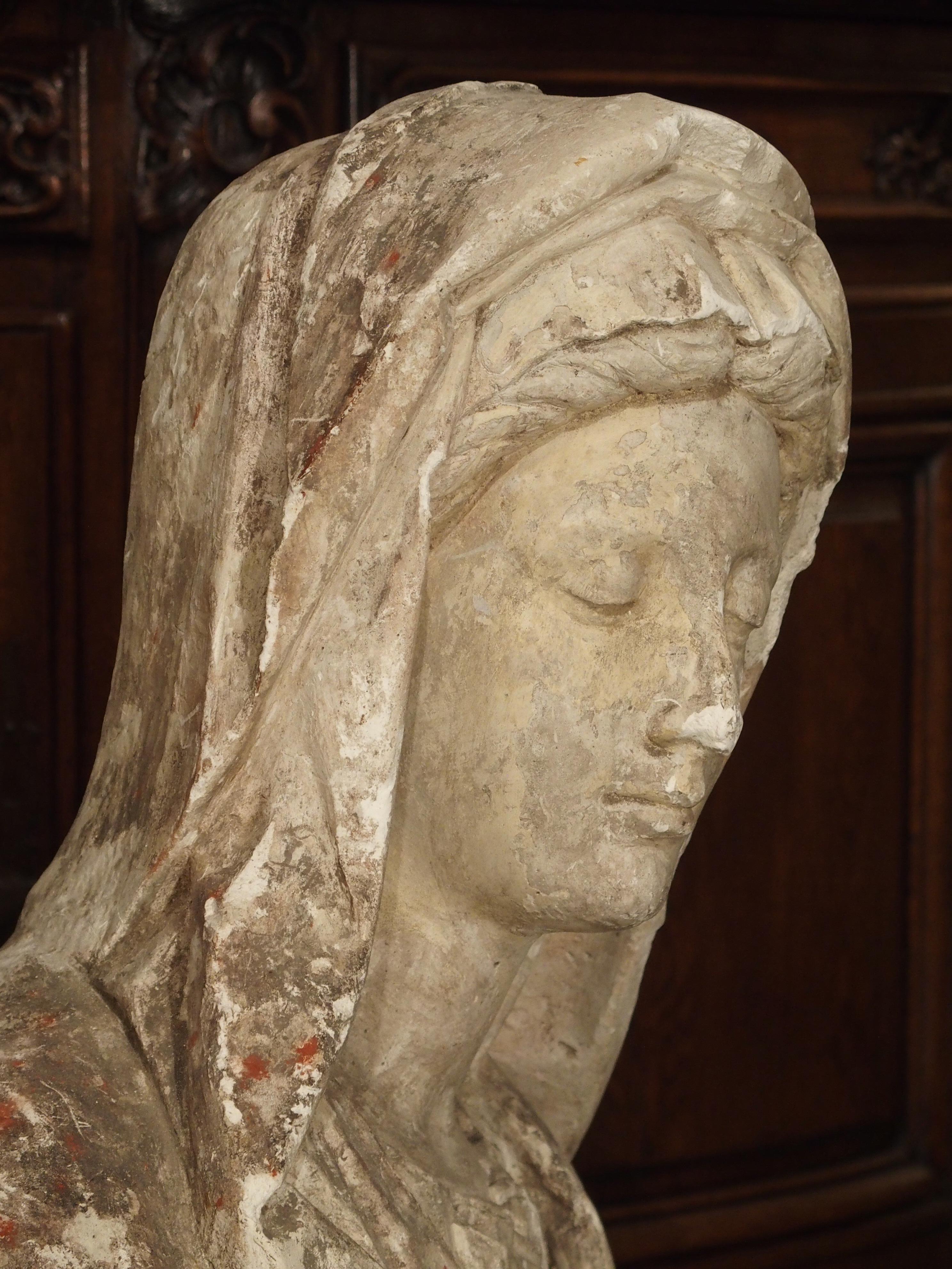 Antique Italian Plaster Bust of a Woman, circa 1890 1