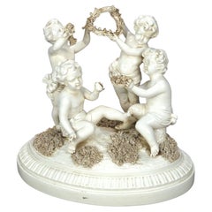 Antique Italian Porcelain Figural Cherub Grouping, circa 1900