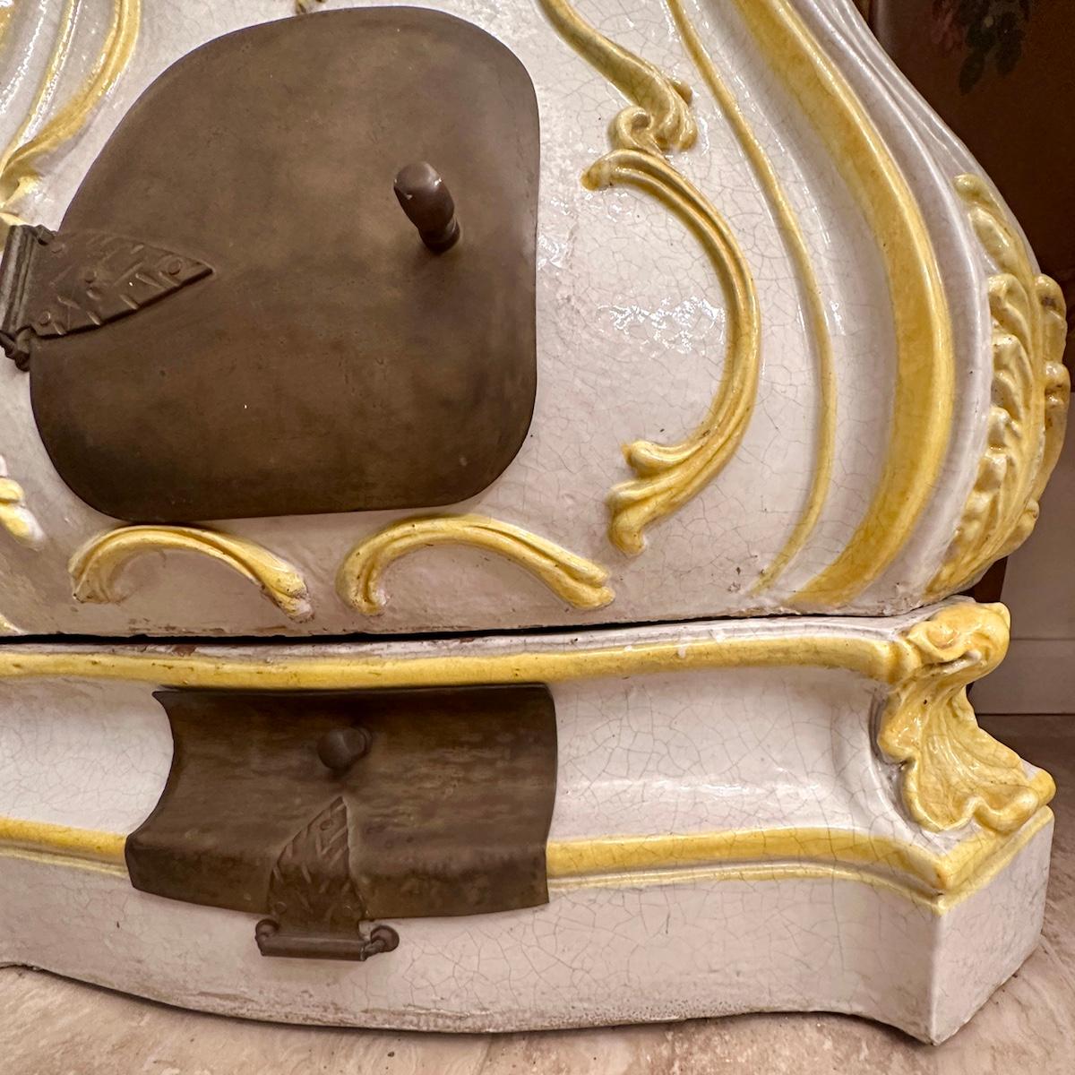 Antique Italian Porcelain Stove For Sale 10