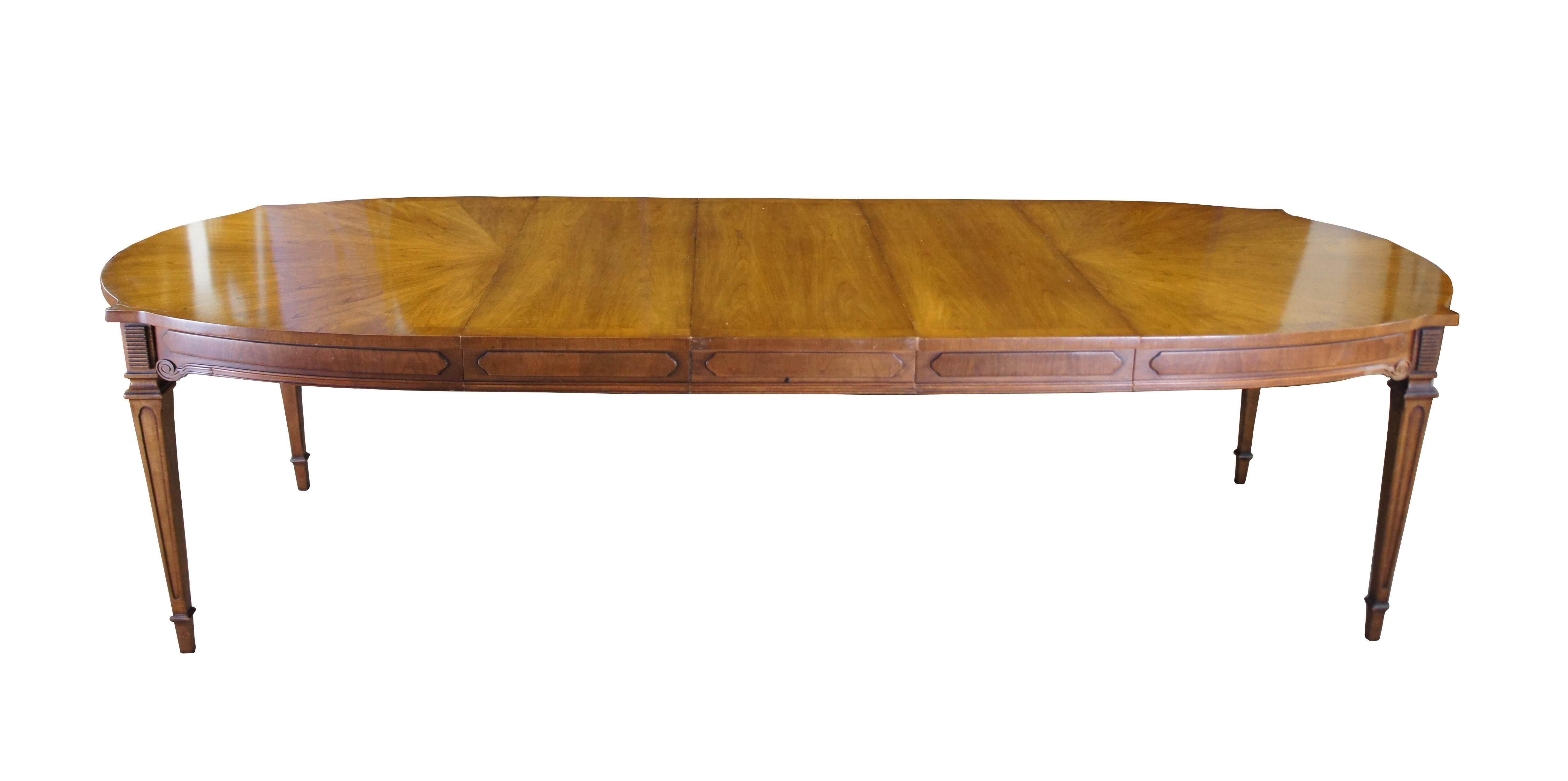 French Provincial Antique Italian Provincial Cherry Extendable Oval Dining Table 114