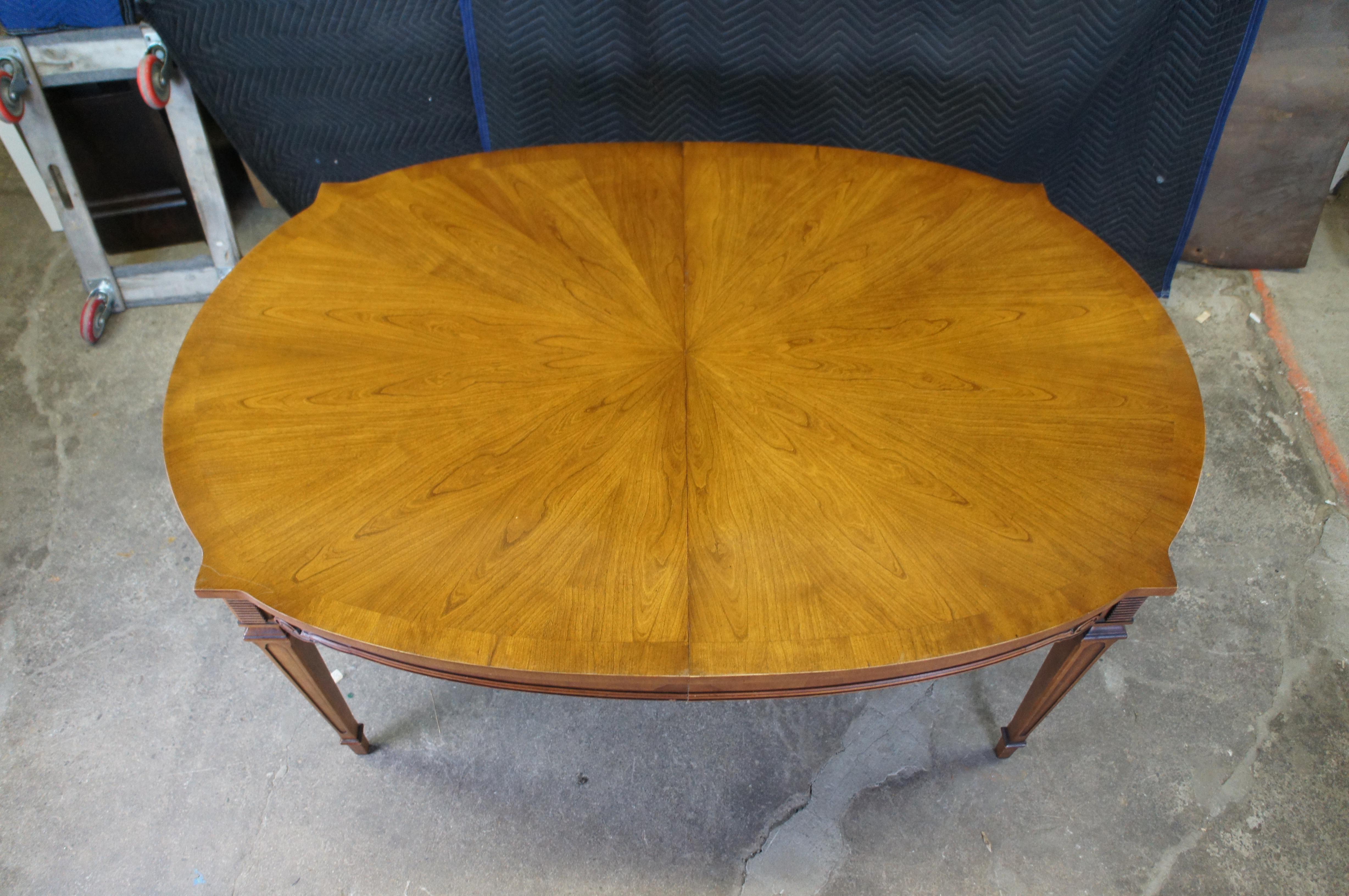 Antique Italian Provincial Cherry Extendable Oval Dining Table 114